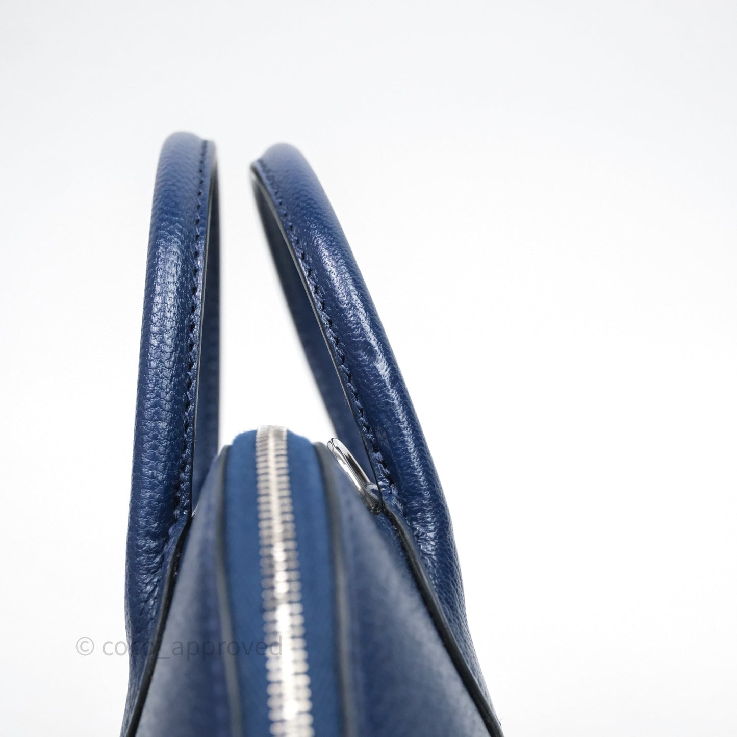 Hermès Bolide Mini 1923 Bleu Chèvre Mysore Palladium Hardware