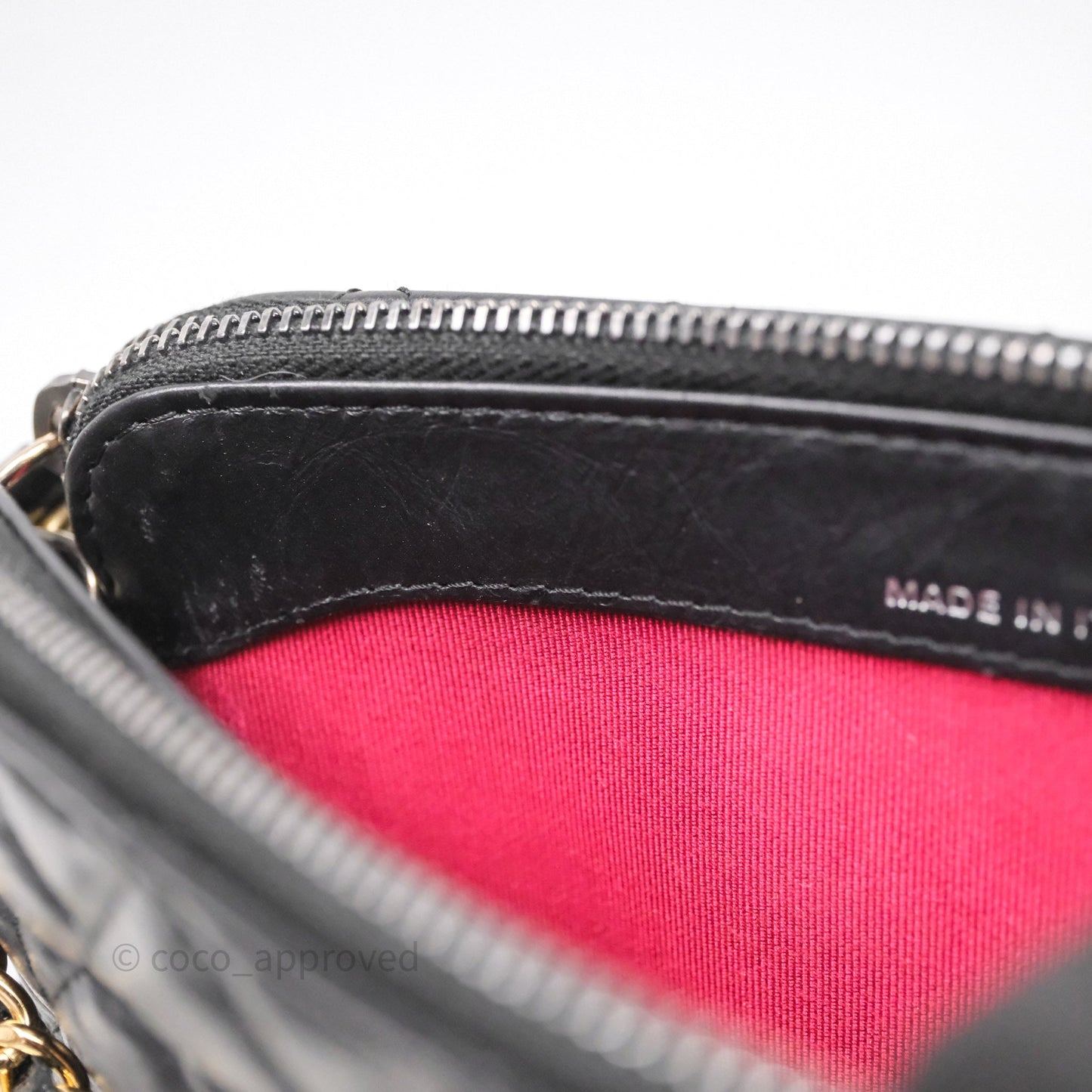 Chanel Gabrielle Clutch With Chain Aged Calfskin Black Mixed Hardware