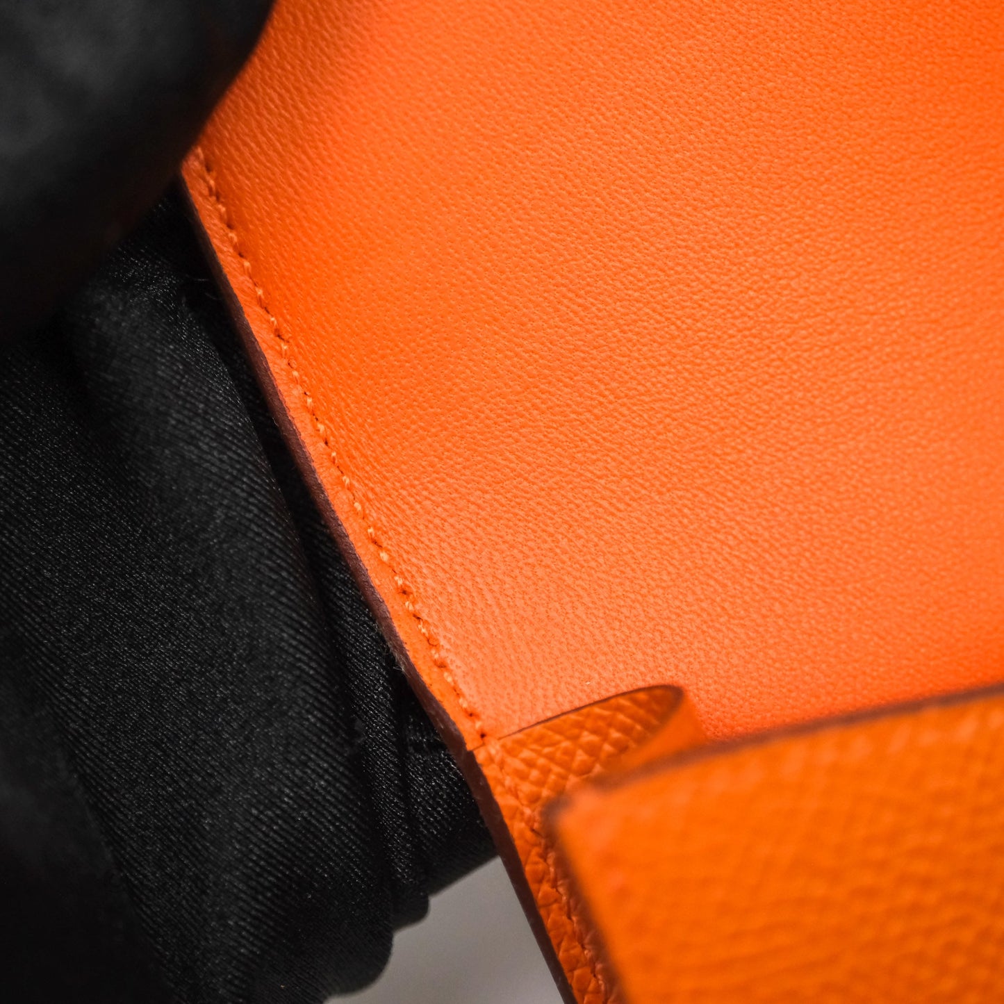 Hermès Constance Slim Wallet Orange 93 Epsom Palladium Hardware
