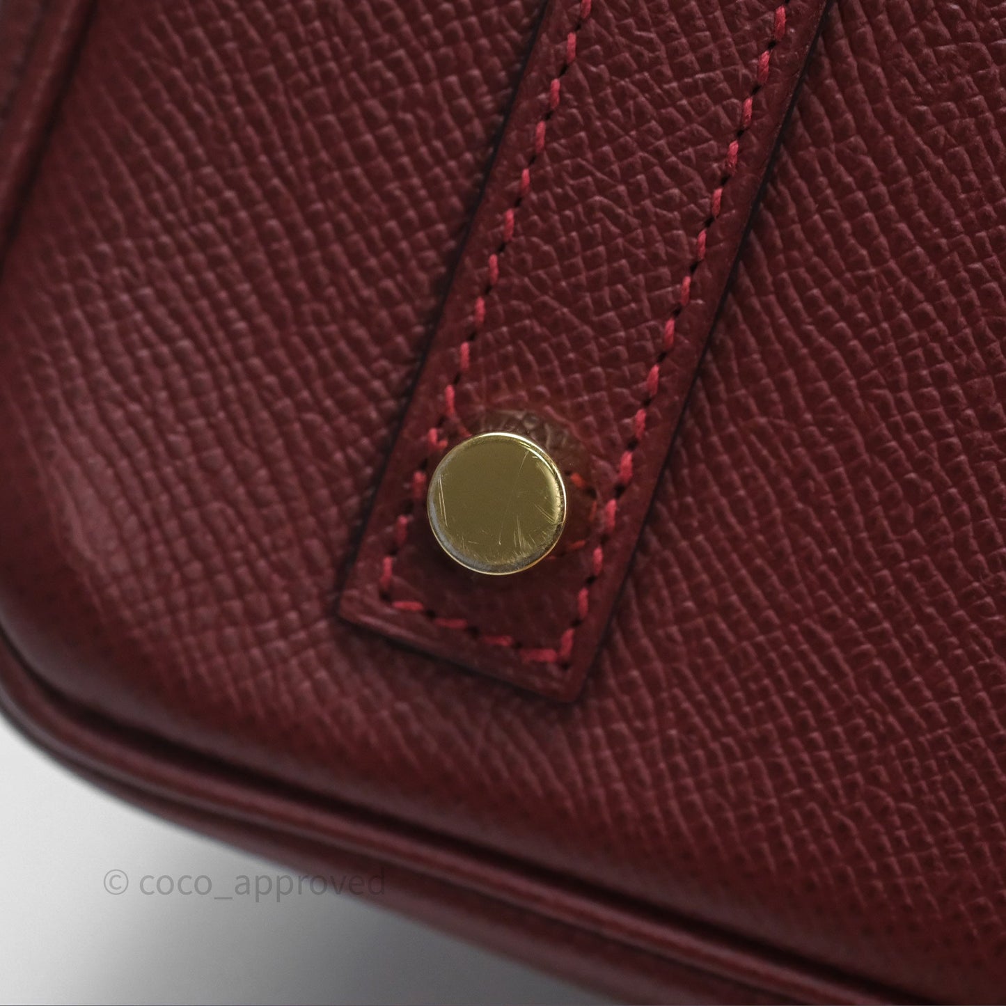 Hermès Birkin 30 Retourne Rouge H 55 Epsom Gold Hardware