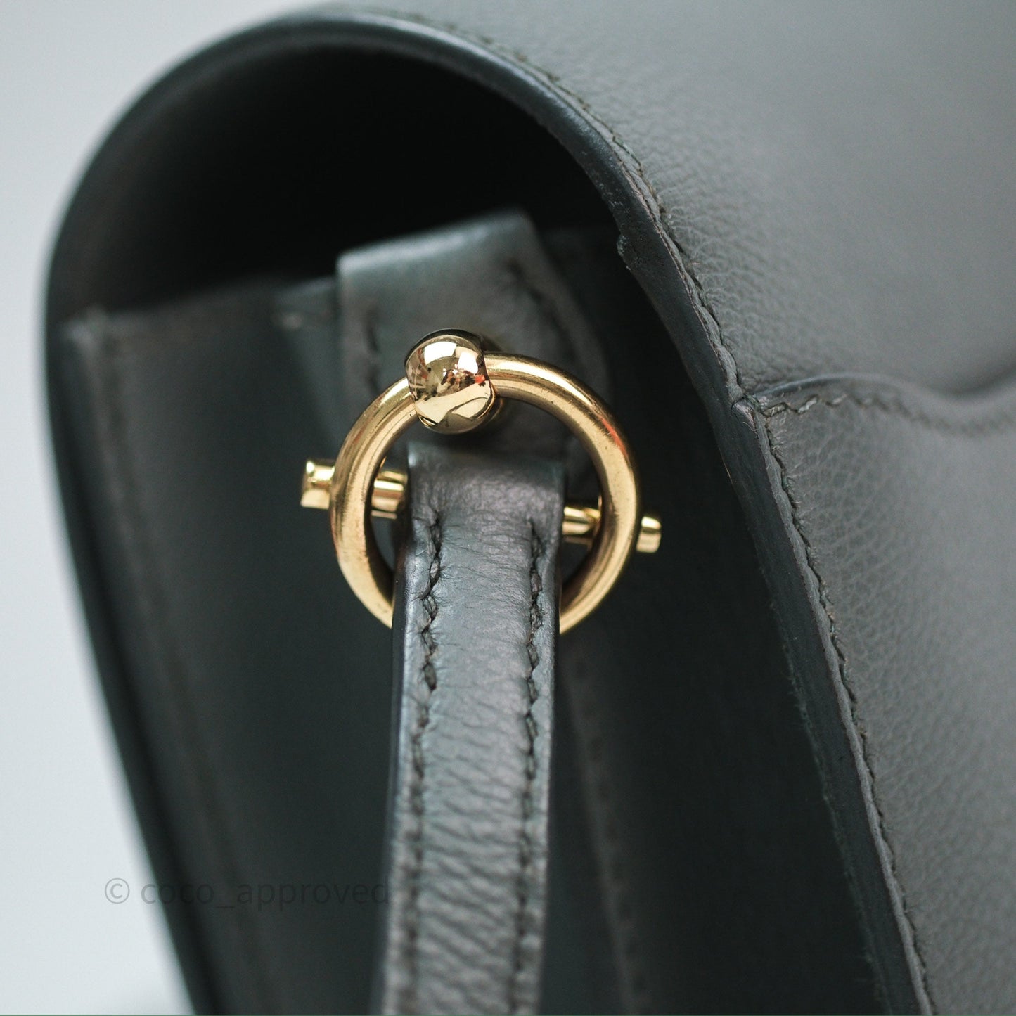 Hermès Roulis Mini 18 Vert Amancde 63 Evercolor Gold Hardware