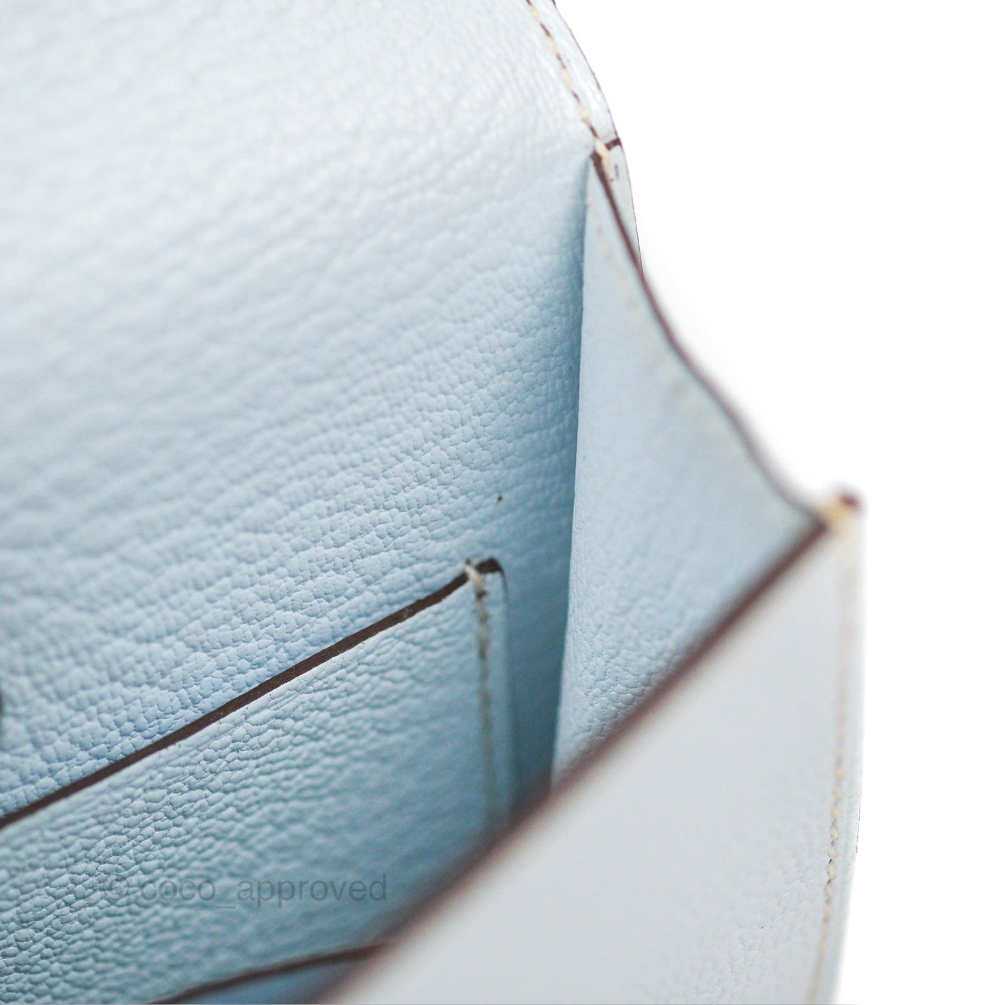 Hermès Roulis Slim Wallet Bleu Brume Chevre Mysore Palladium Hardware