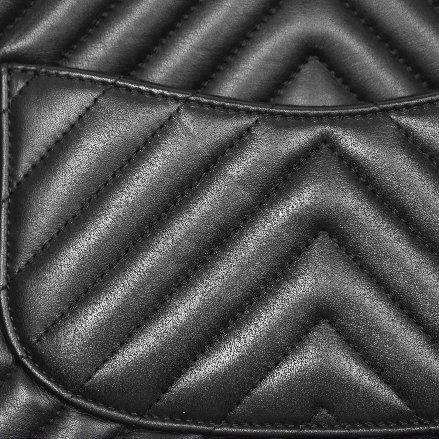 Chanel Medium Chevron Urban Spirit Backpack Black Calfskin Silver Hardware