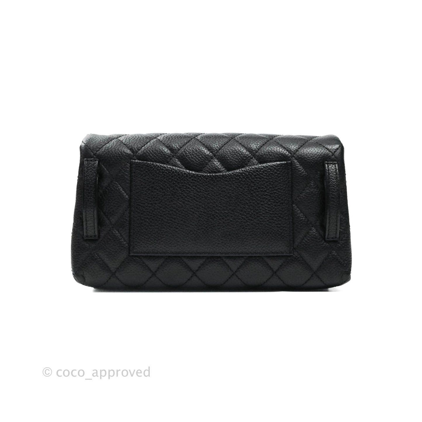 Chanel Reissue Quilted Caviar Belt Bag Black Silver Hardware