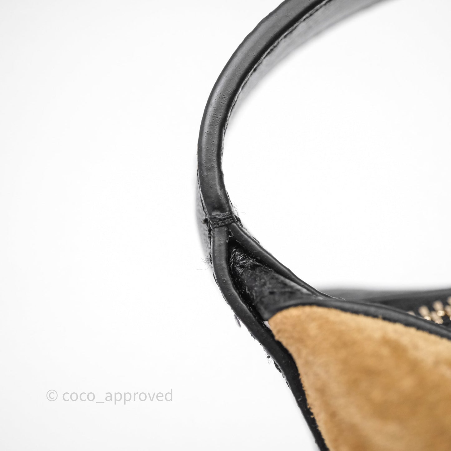 Chanel Hobo with Chain Brown Suede/ Black Calfskin Gold Hardware