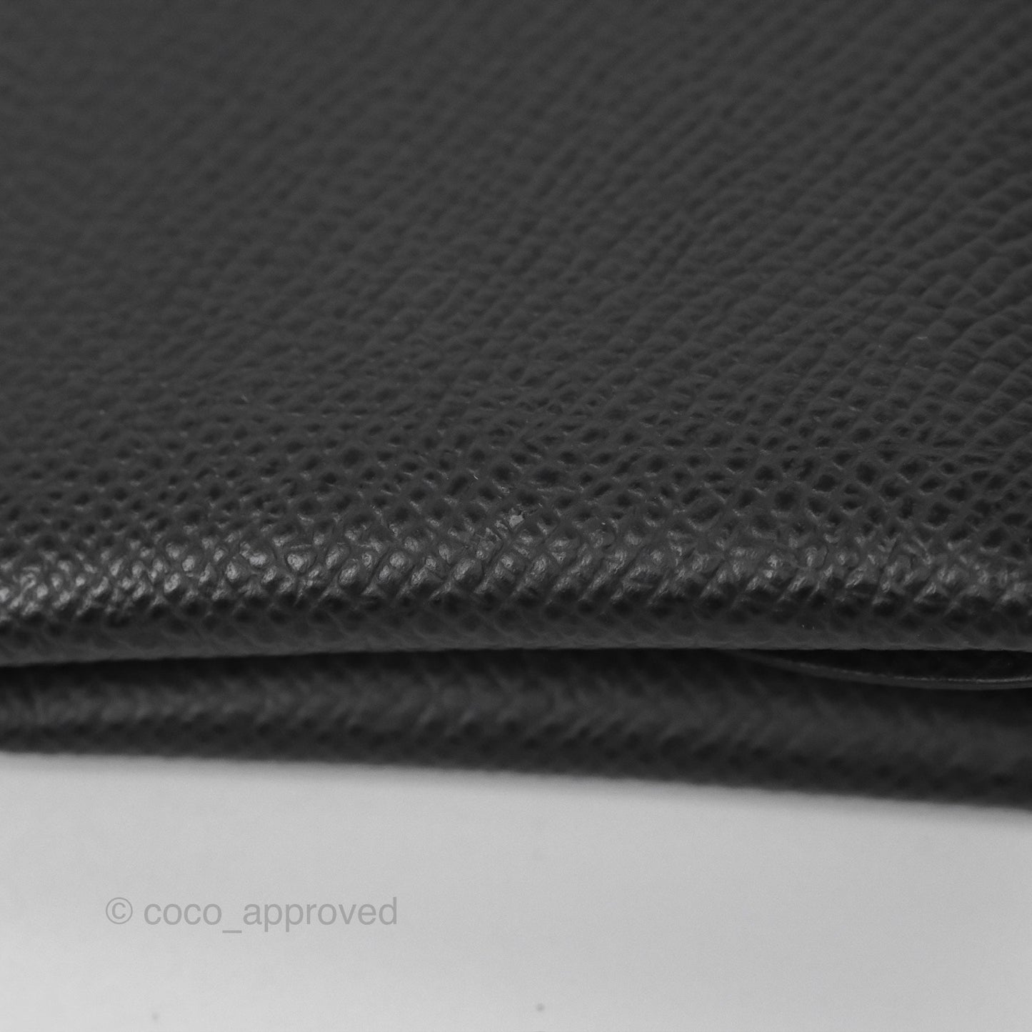 Hermès Calvi Duo Compact Card Holder Graphite 88 Epsom