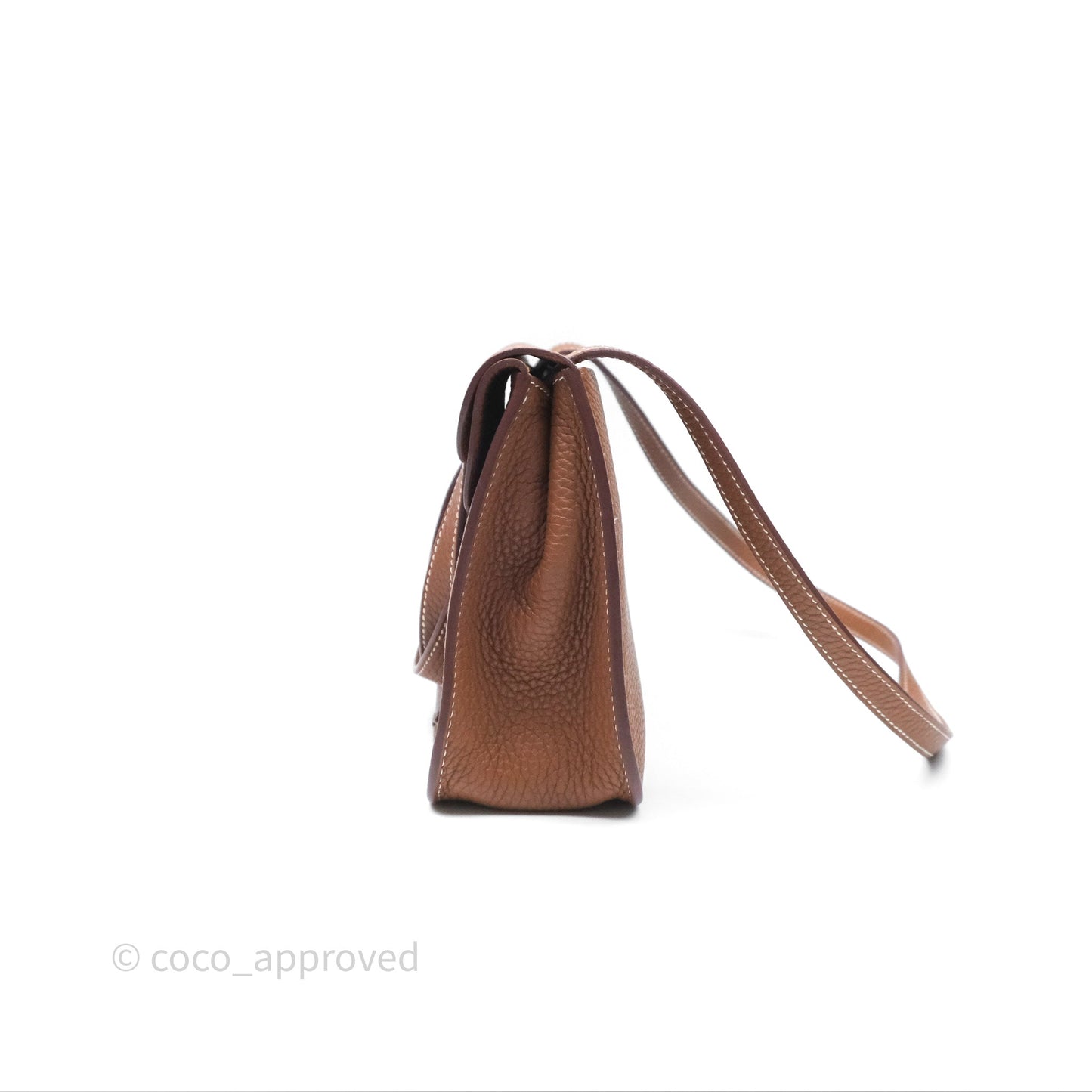 Hermès Halzan 25 Gold Clemence Gold Hardware