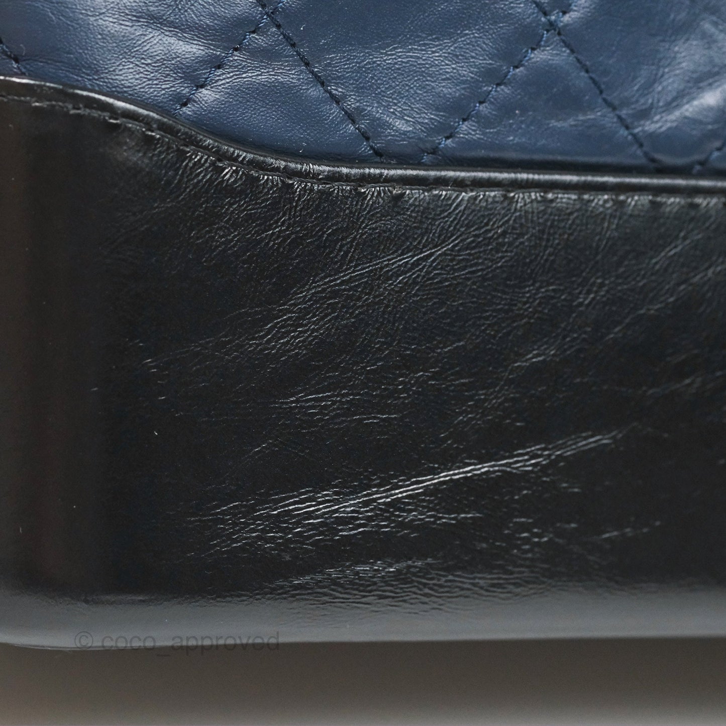 Chanel New Medium Gabrielle Hobo Quilted Navy Black Aged Calfskin