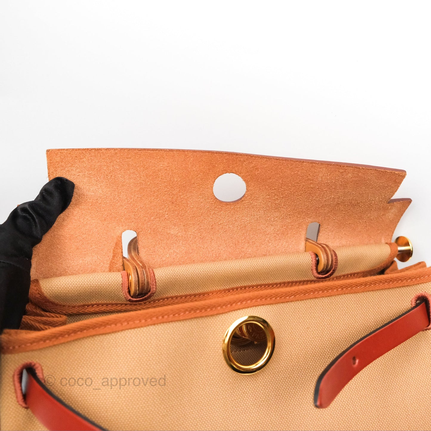Hermès Herbag Zip 31 Retourne Chai 0M/ Natural Sable 21/ Fauve 34/ Cuivre 6C