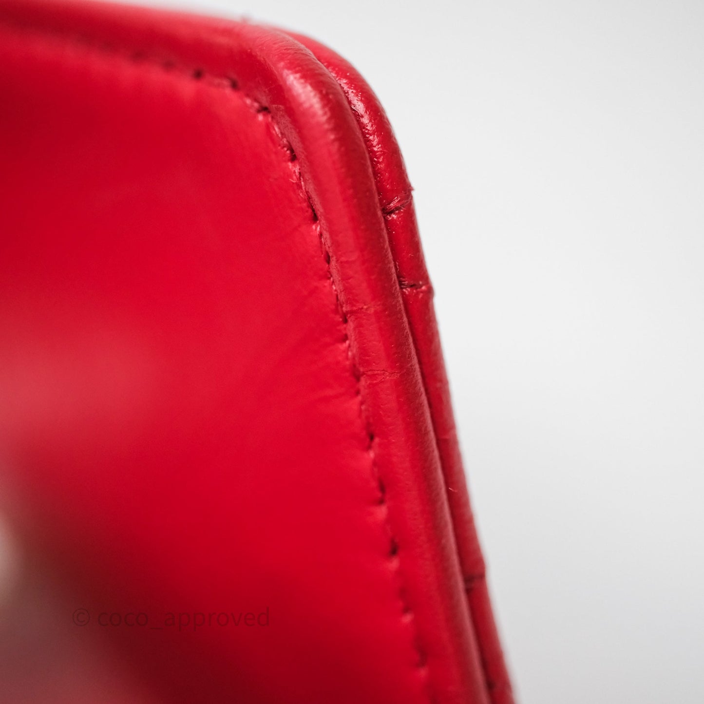 Chanel Vintage Quilted Flap Bag Red Lambskin Gold Hardware