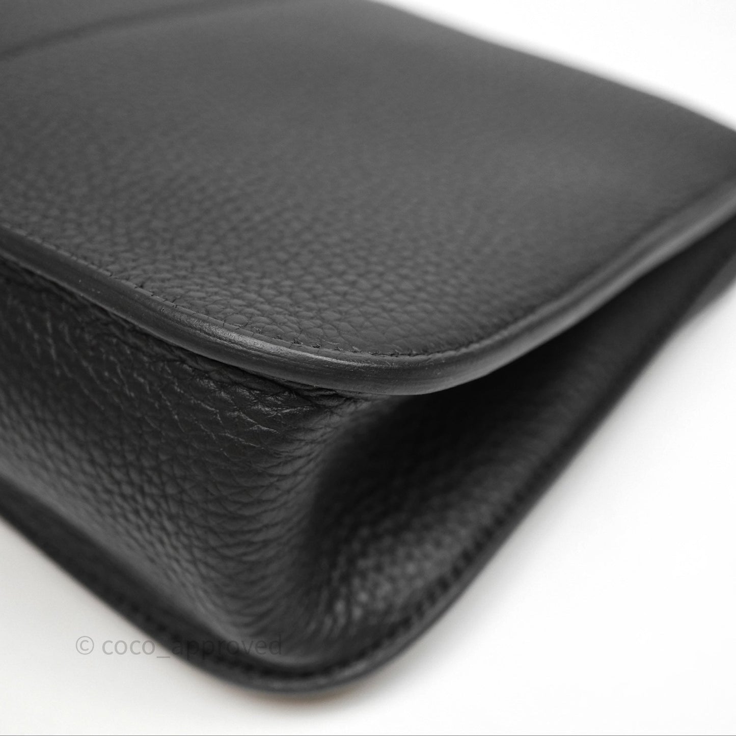 Hermès Halzan 25 Black Noir 89 Clemence Palladium Hardware