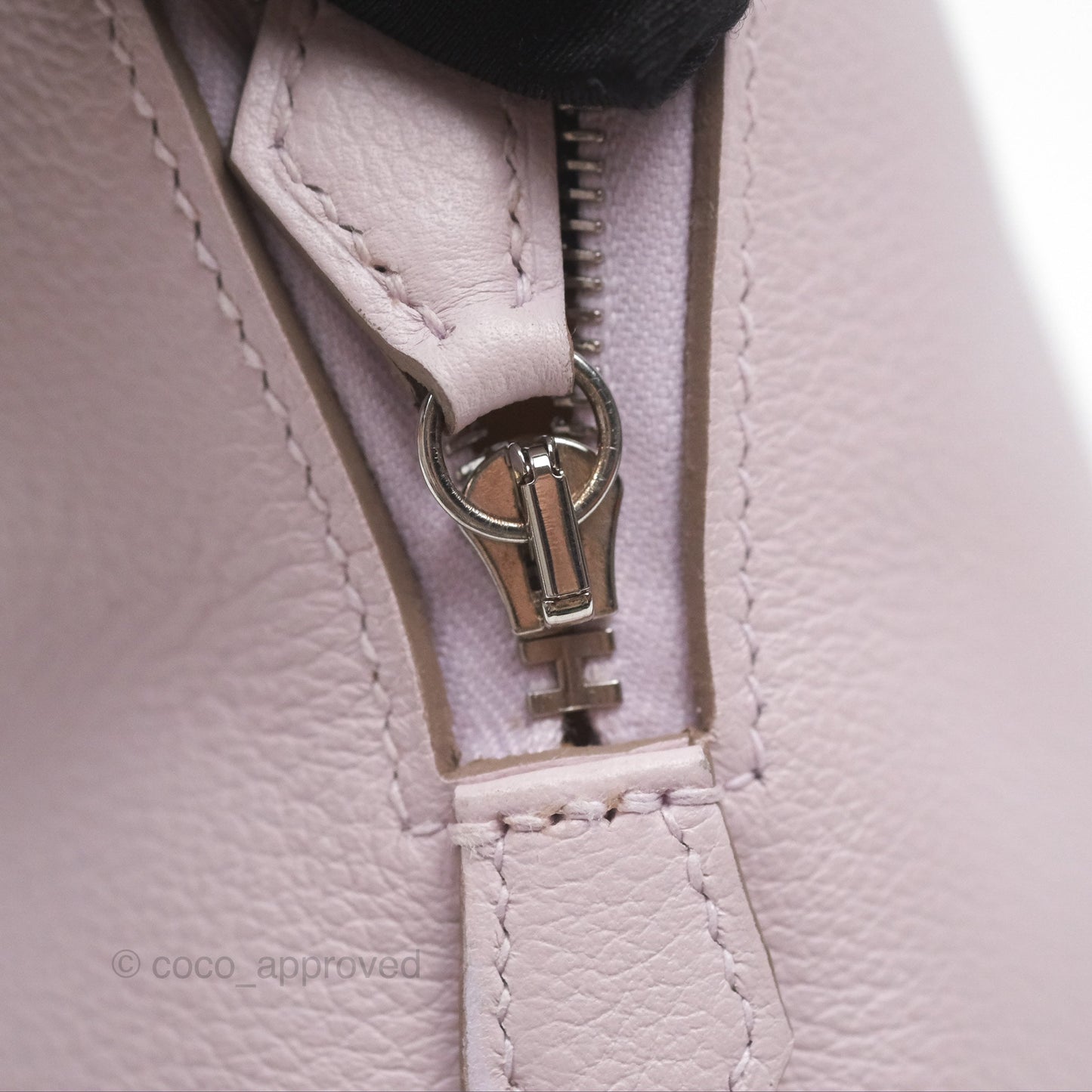 Hermès Bolide Mini 1923 Verso Evercolor Mauve Pale 09/ Caramel 28 Palladium Hardware