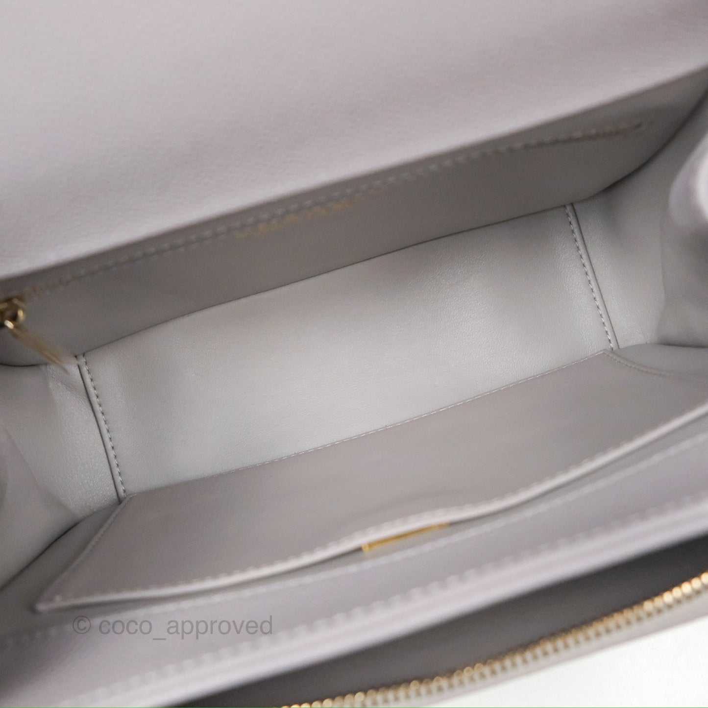 Chanel Quilted Medium Business Affinity Flap Grey Caviar Light Gold Hardware