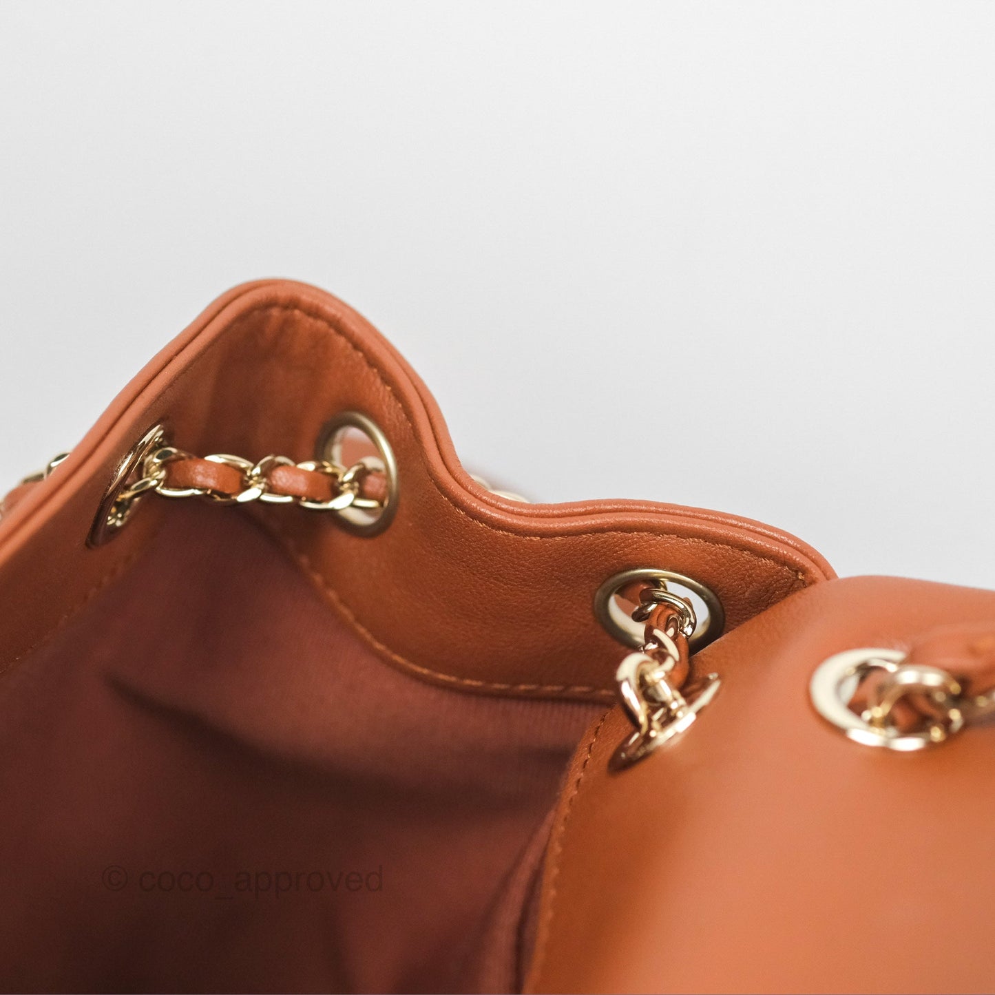 Chanel Medium Duma Backpack Tan Brown Calfskin Gold Hardware