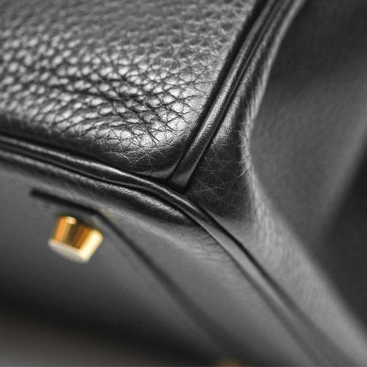 Hermès Birkin 30 Retourne Black Noir 89 Clemence Gold Hardware