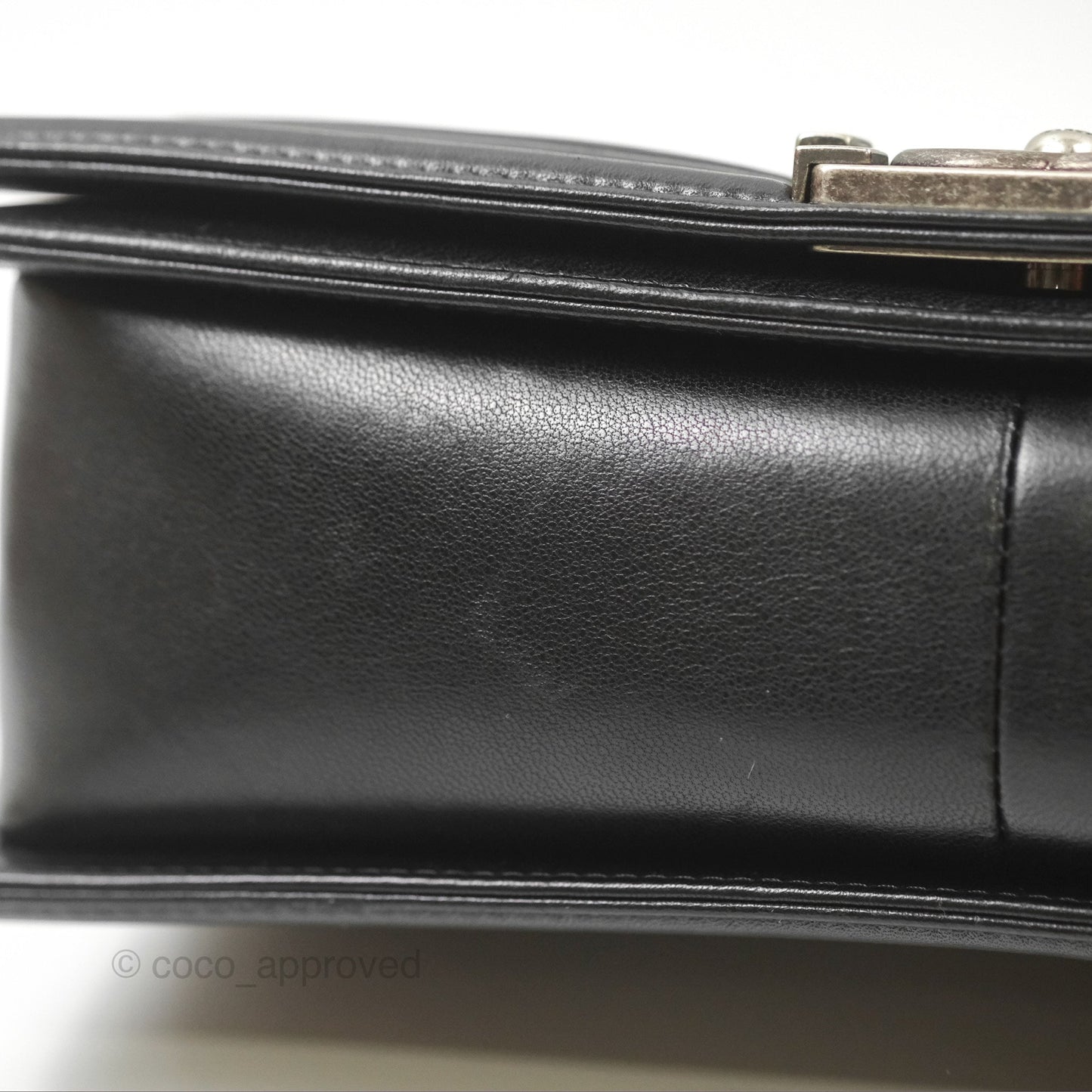 Chanel Quilted Medium Boy Black Lambskin Ruthenium Hardware