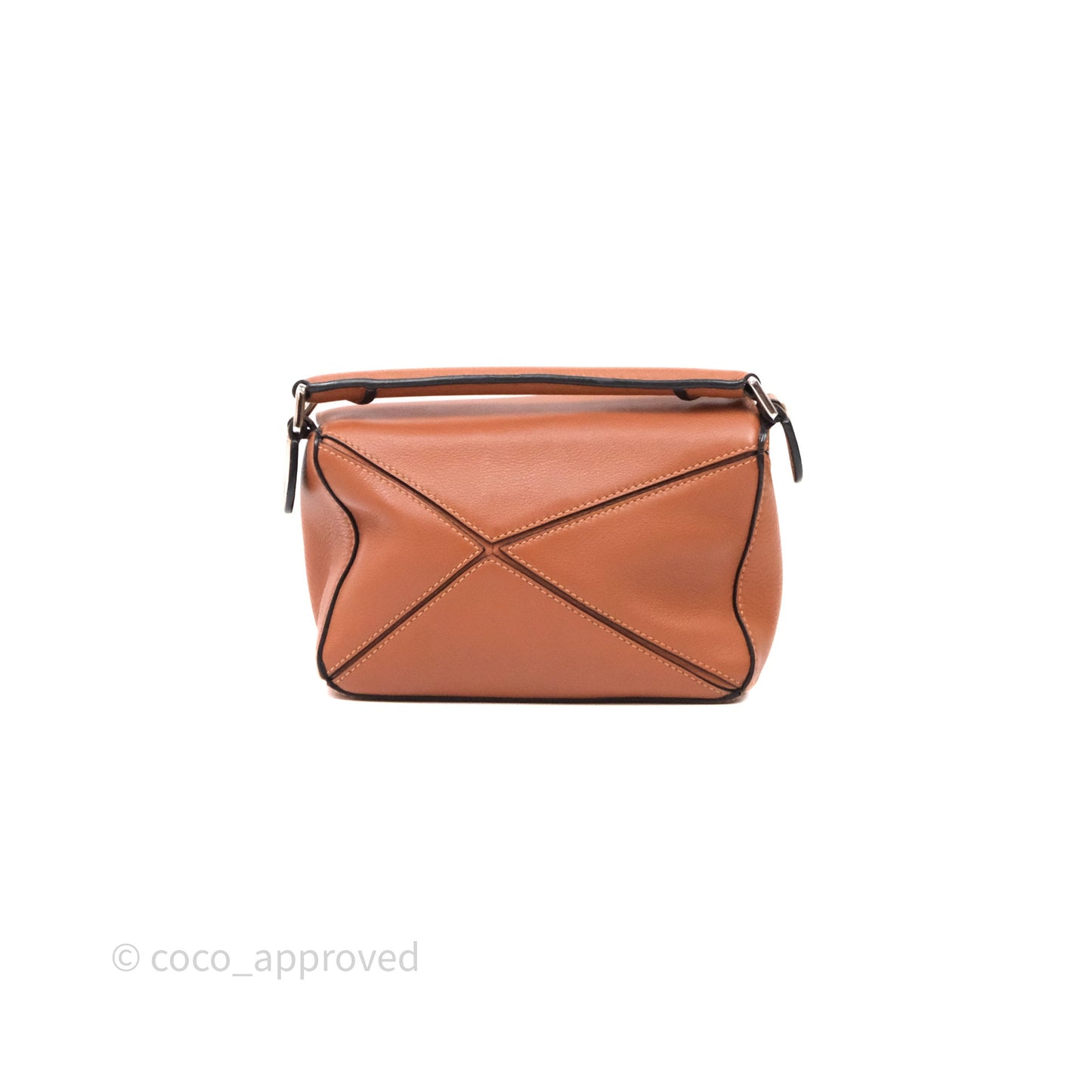 Loewe Mini Puzzle Bag Tan Calfskin Gold Hardware