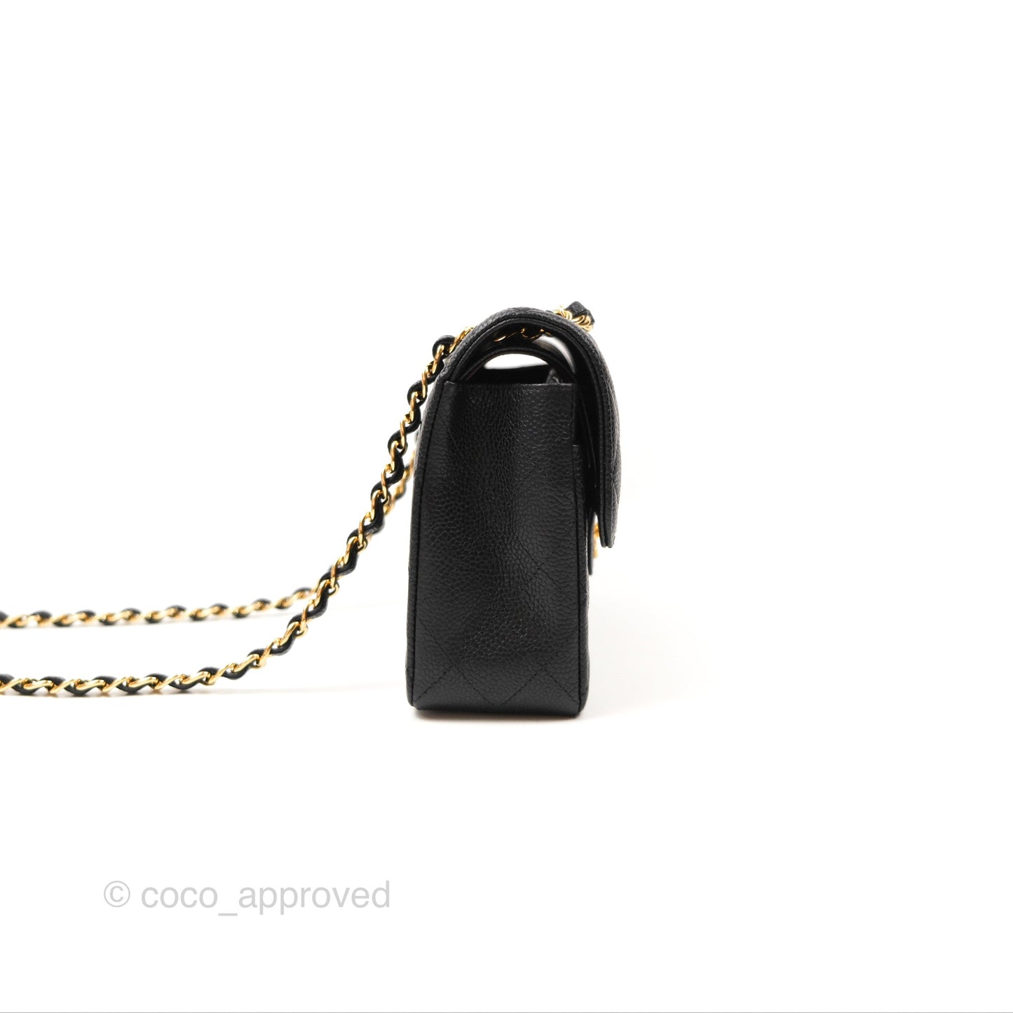 Chanel Classic Small S/M Flap Black Caviar Gold Hardware