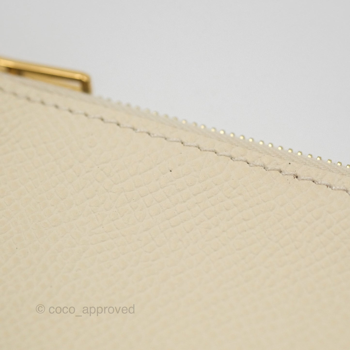 Hermès Constance Slim Wallet Nata I2 Epsom Gold Hardware