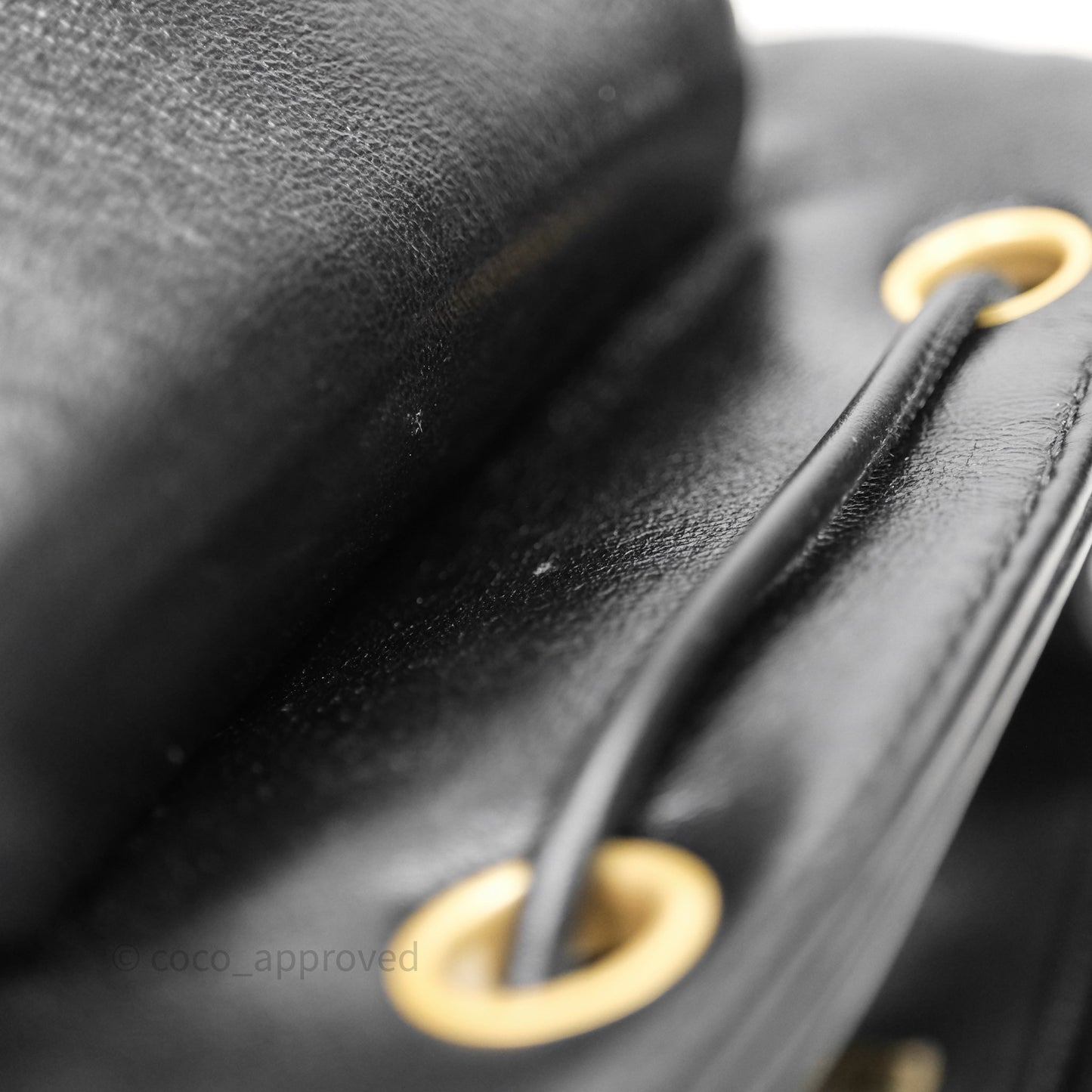 Chanel Duma Backpack Black Tweed Aged Gold Hardware