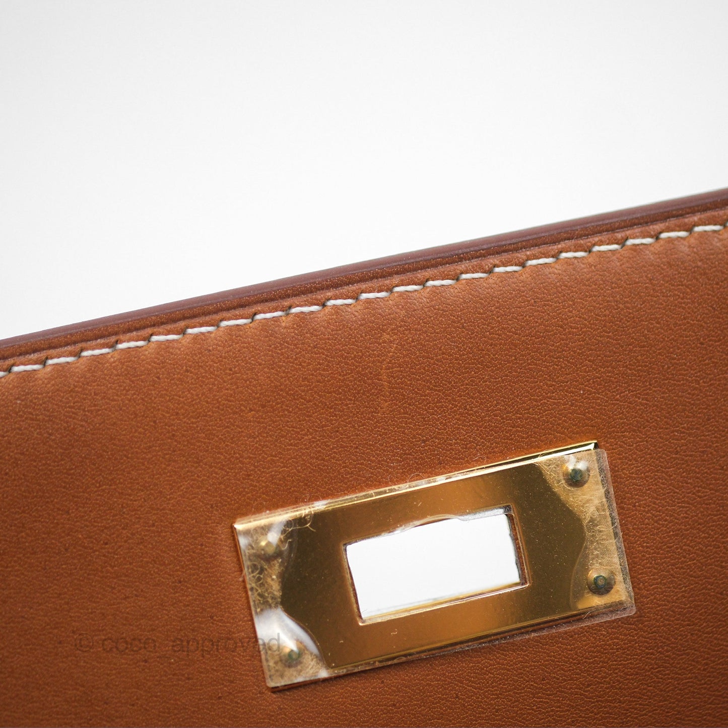 Hermès Kelly Depeches 25 Pouch Ecru-beige 14 Toile H/ Fauve 34 Barenia Gold Hardware