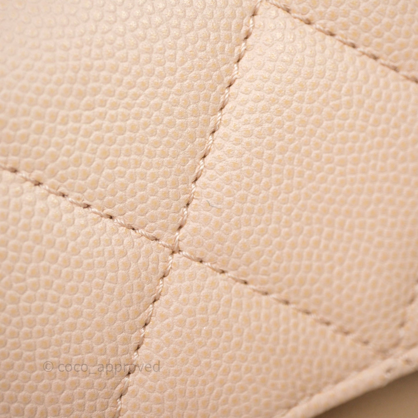 Chanel Small Like The Wallet Flap Quilted Light Beige Pink Caviar Gold Hardware 22C