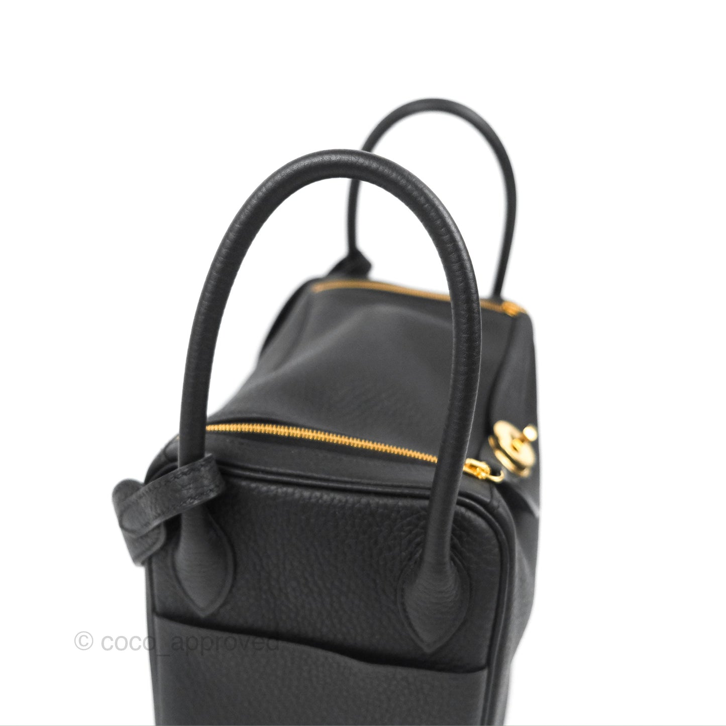 Hermès Lindy 26 Black Clemence Gold Hardware