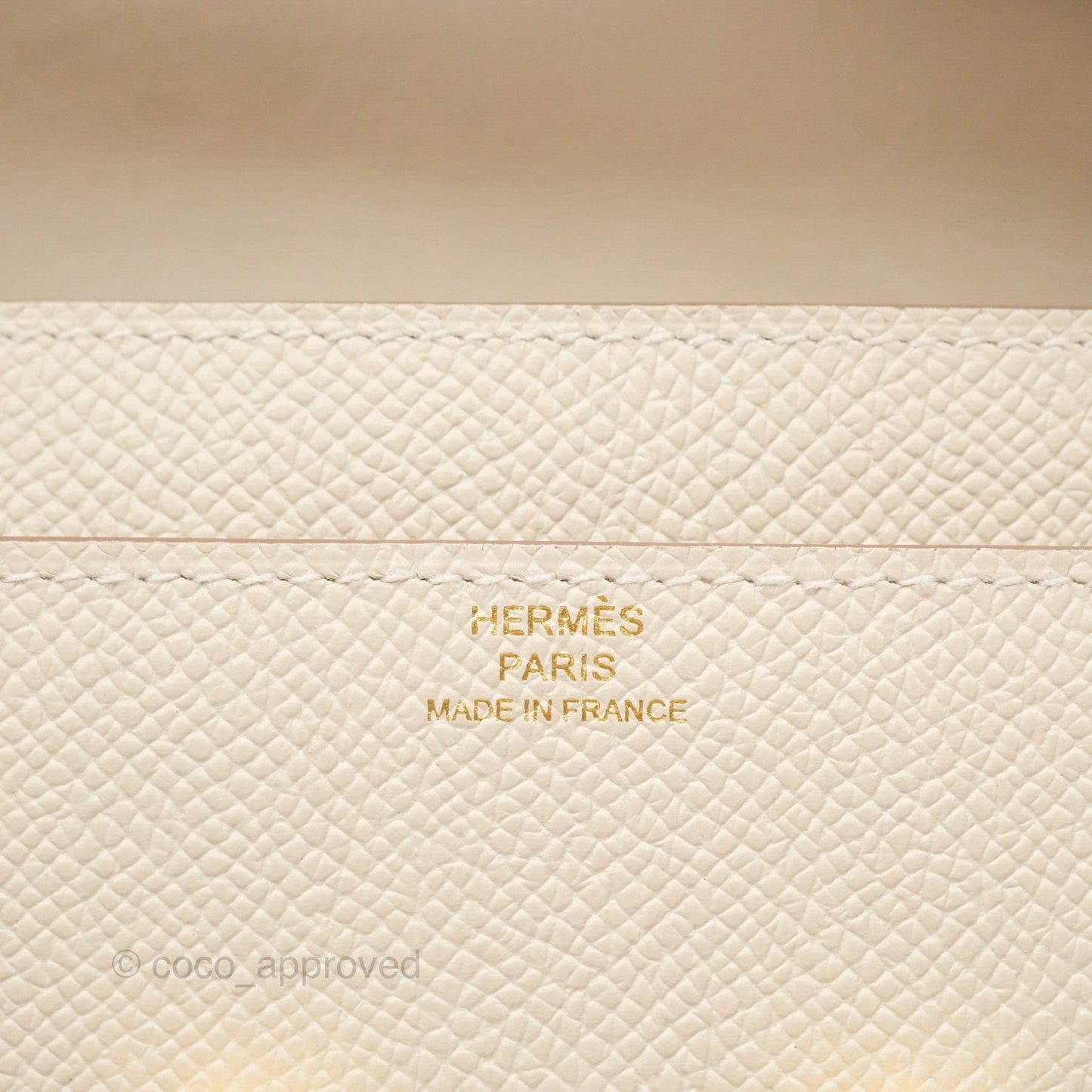 Hermès Constance Long To Go Wallet Craie 10 Epsom Gold Hardware