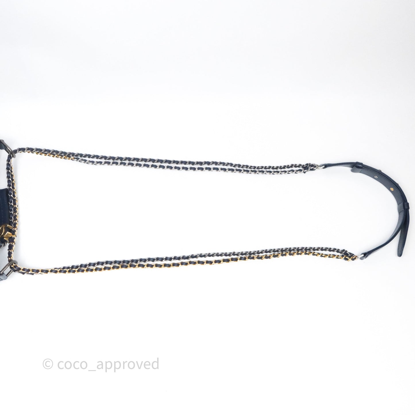 Chanel Quilted Small Gabrielle Hobo Navy Aged Calfskin Mixed Hardware