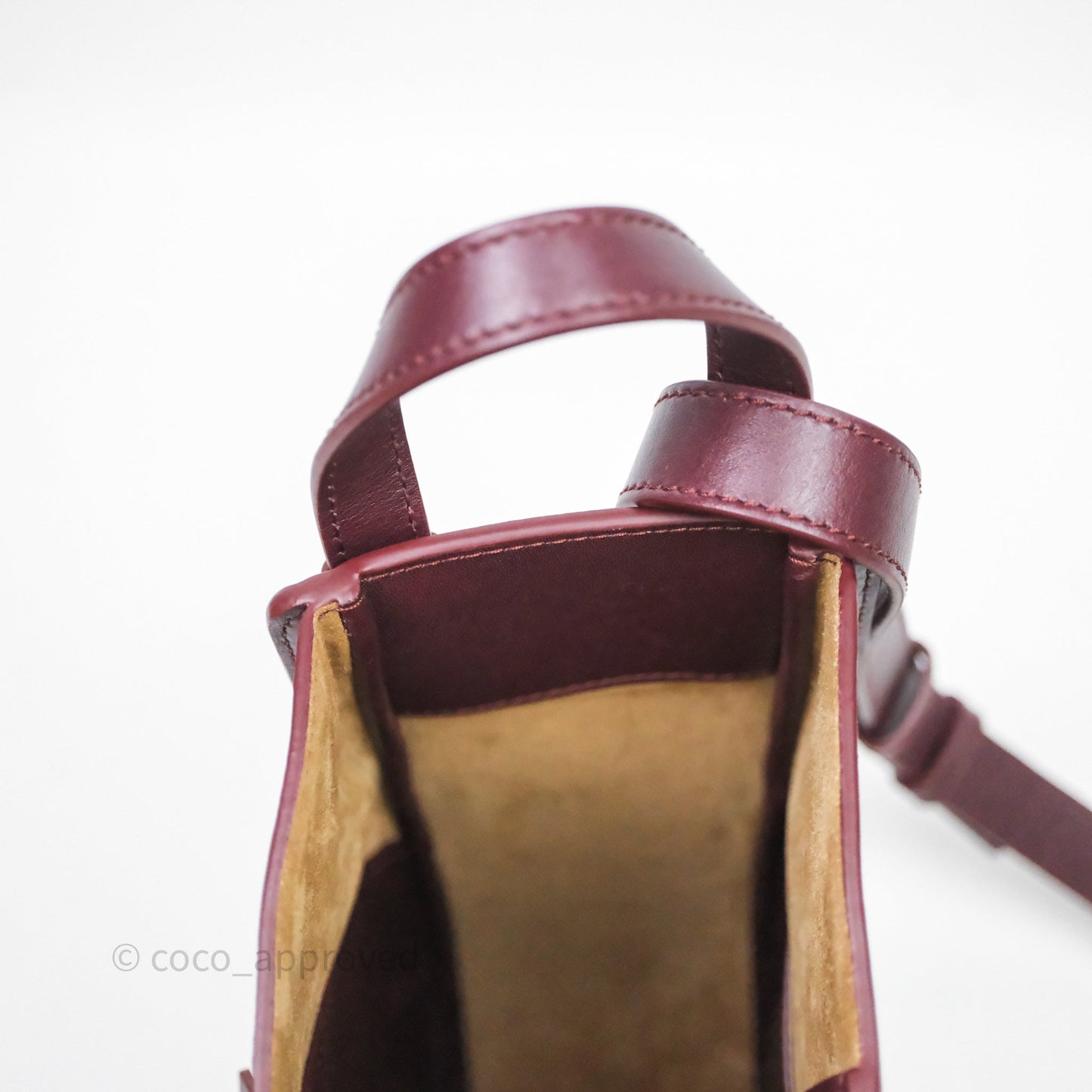 Loewe Hammock Slice Dark Red Bag Gold Hardware