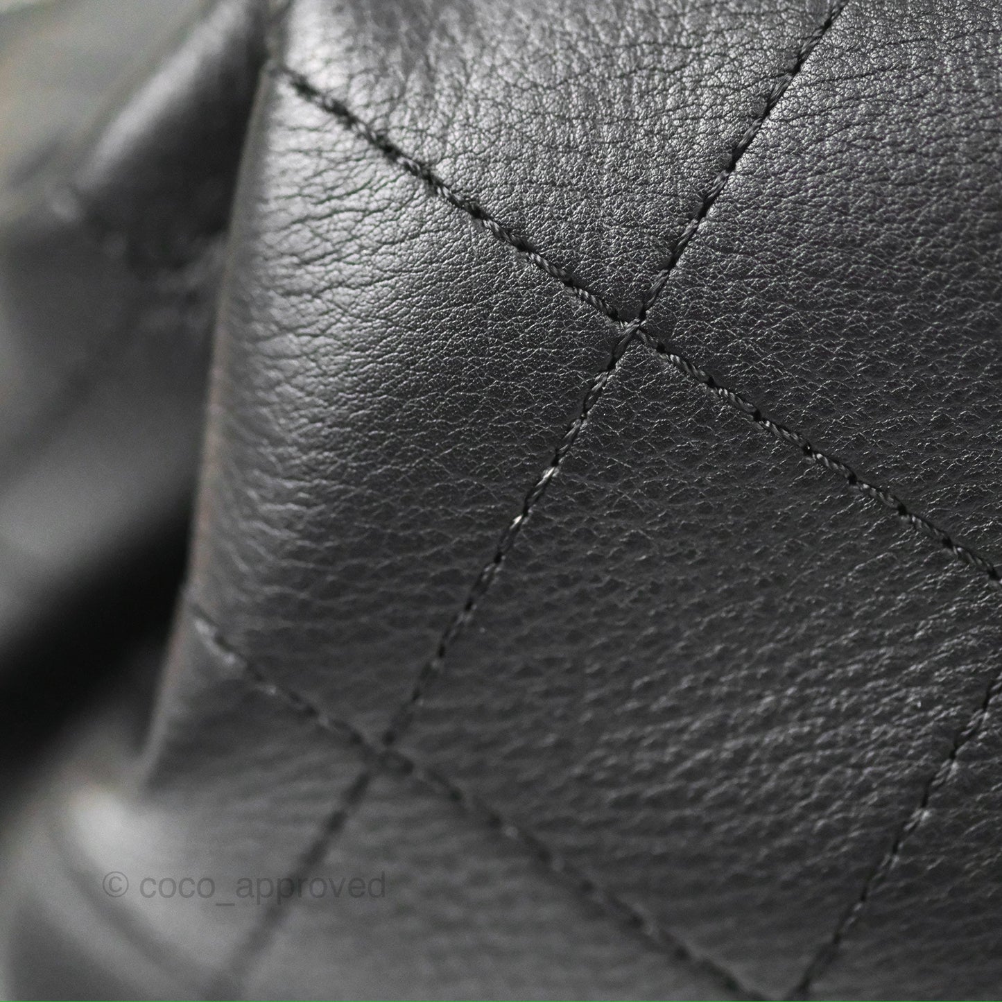 Chanel Flat Quilted Boston Bag Black Calfskin Silver Hardware