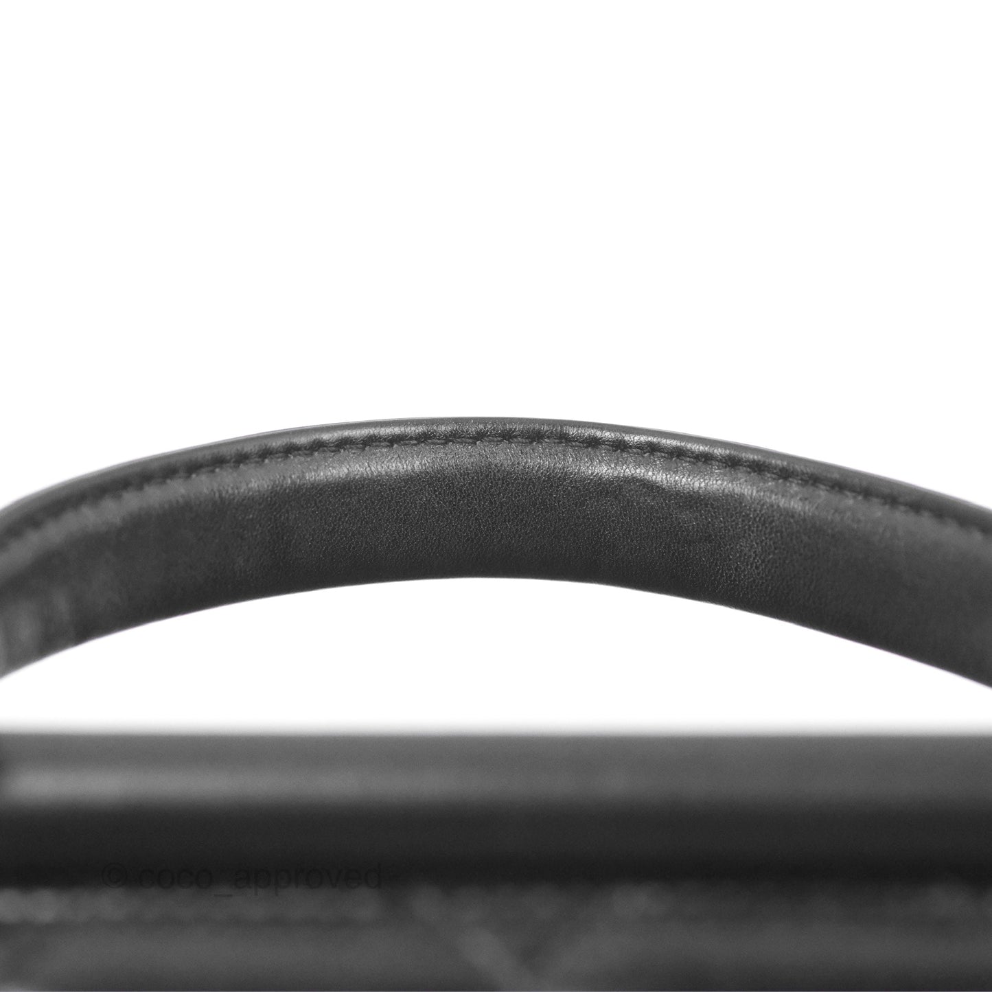 Chanel Gold Bar Top Handle Shoulder Bag Black Glazed Aged Calfskin Aged Gold Hardware