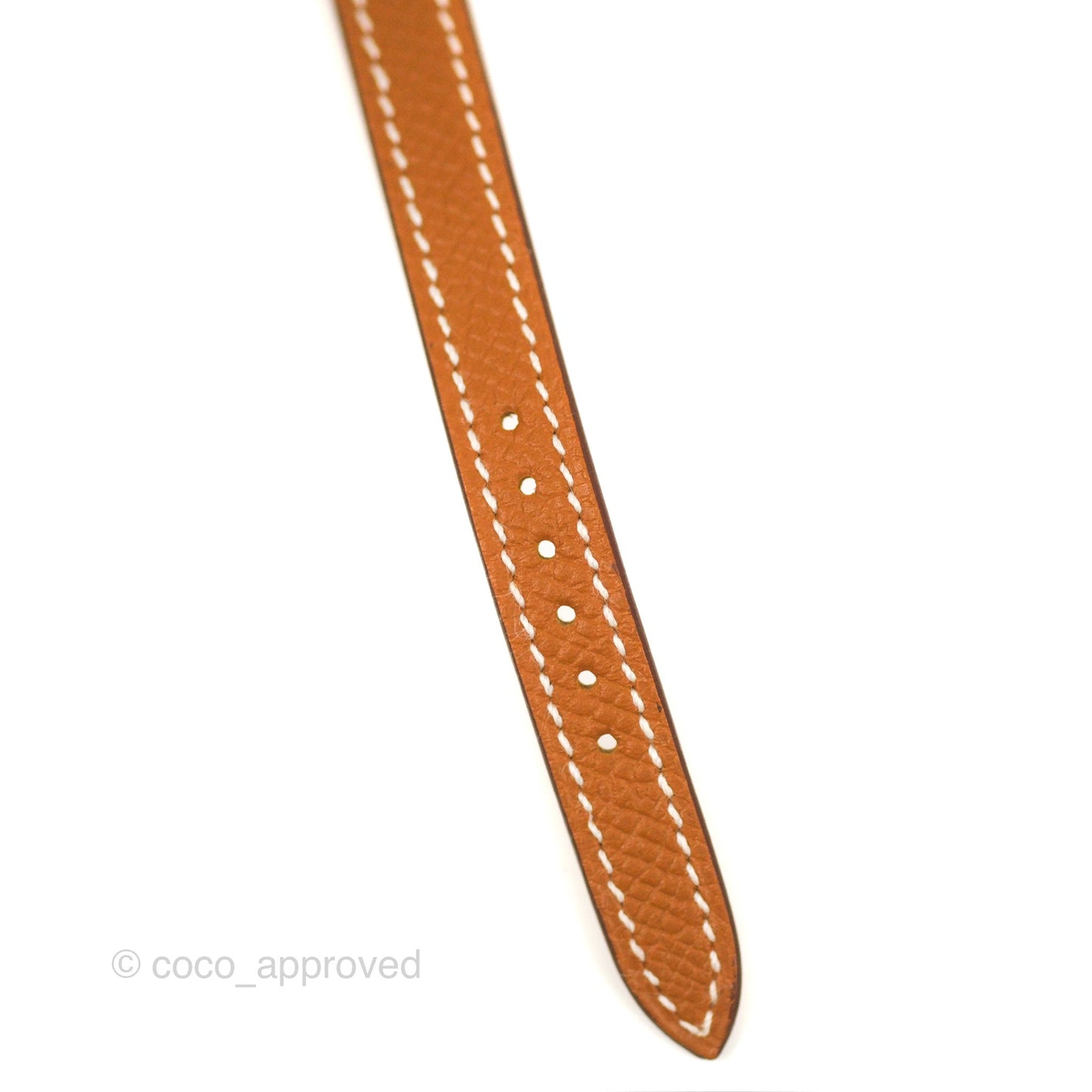 Hermès Nantucket Watch PM Gold Chesnut Epsom Palladium Hardware
