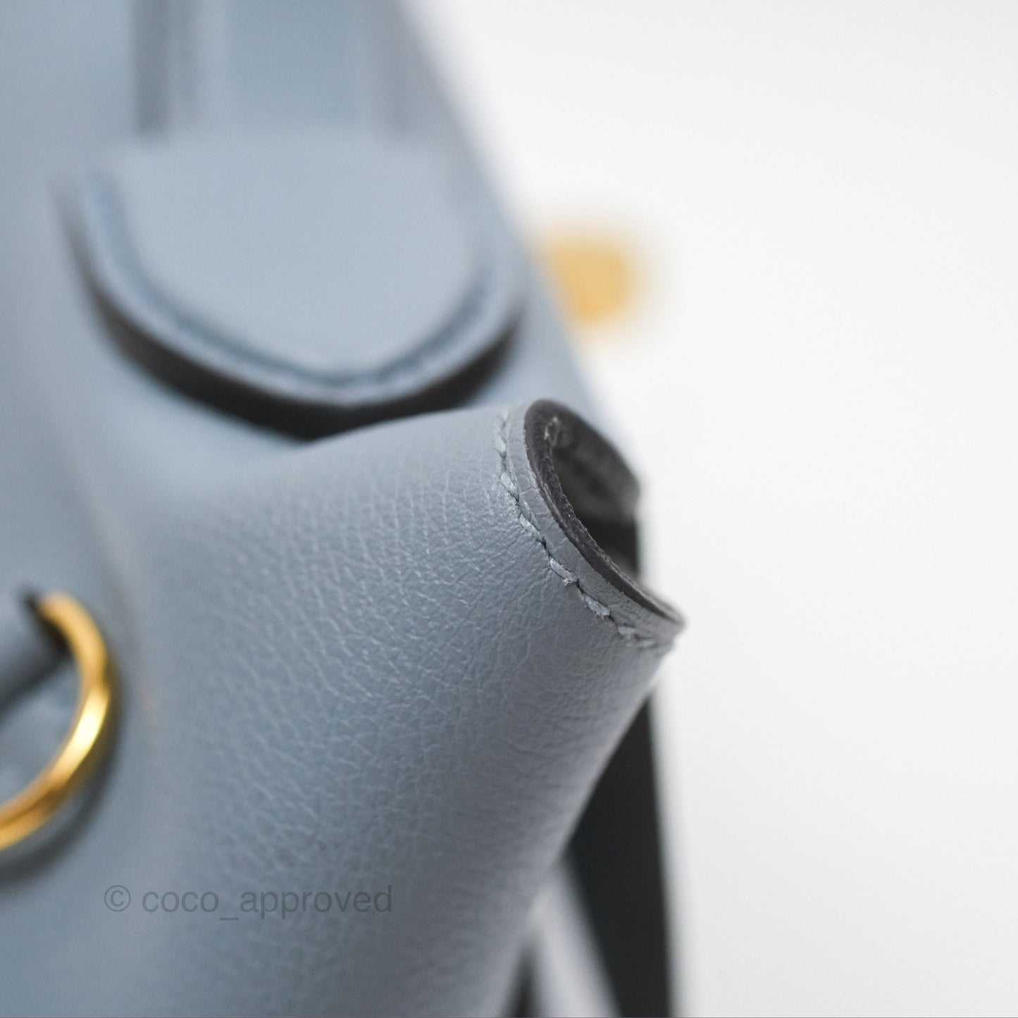 Hermès 24/24 21 Mini Bleu Lin J7 Evercolor/ Swift Gold Hardware