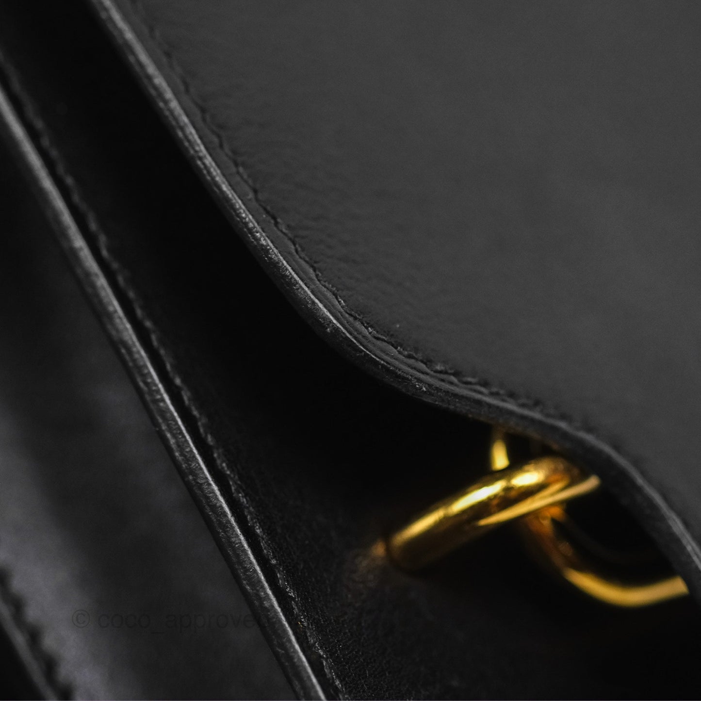 Hermès Roulis Mini 18 Noir 89 Veau Evergrain Gold Hardware