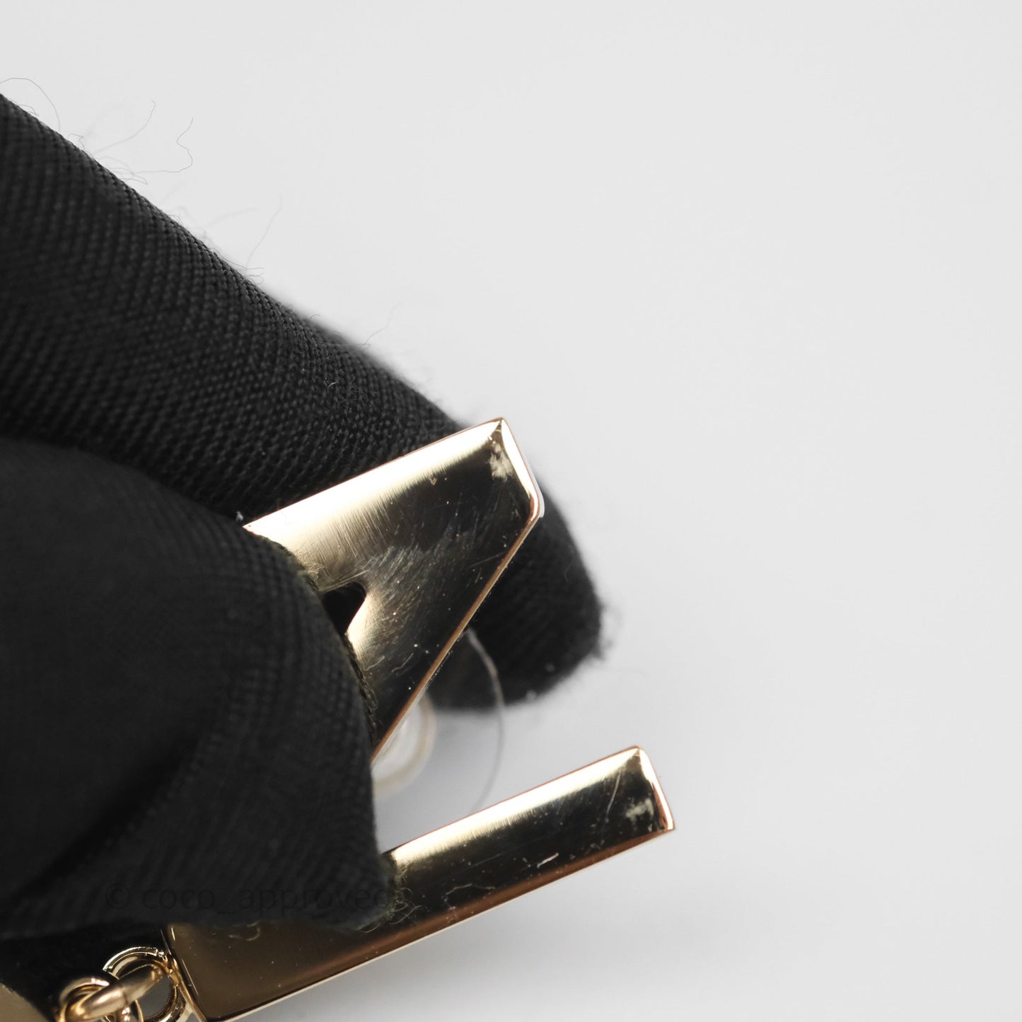 Chanel Letter Cha-Nel Logo Drop Earrings Gold Tone 20V