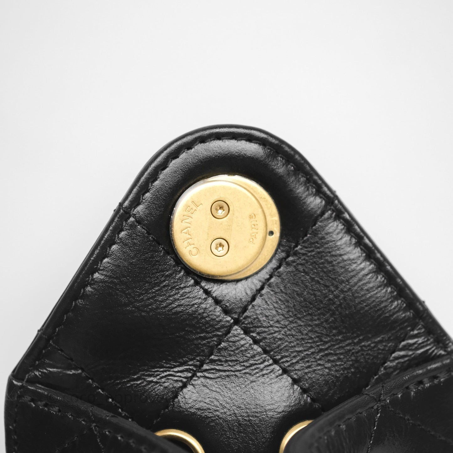 Chanel 25 Mini Black Shiny Crumpled Calfskin Mixed Hardware