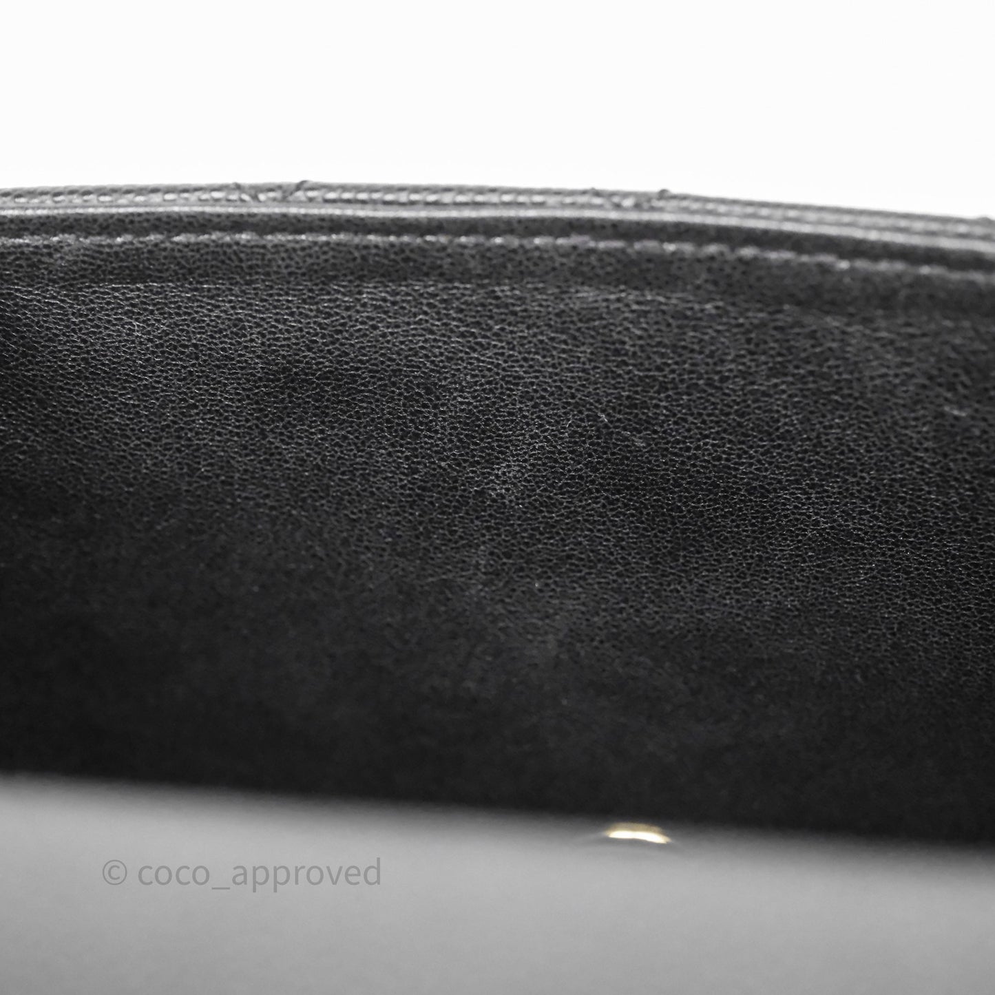 Chanel Mini Square Black Caviar Gold Hardware