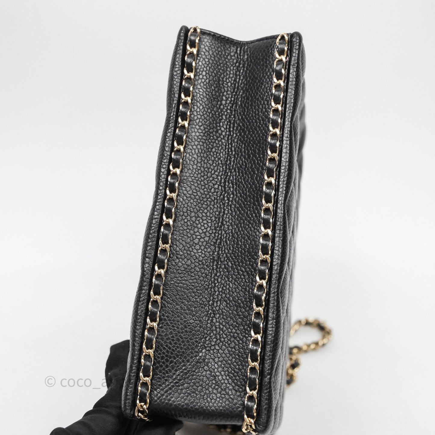 Chanel Evening Bag Caviar Black Gold Hardware