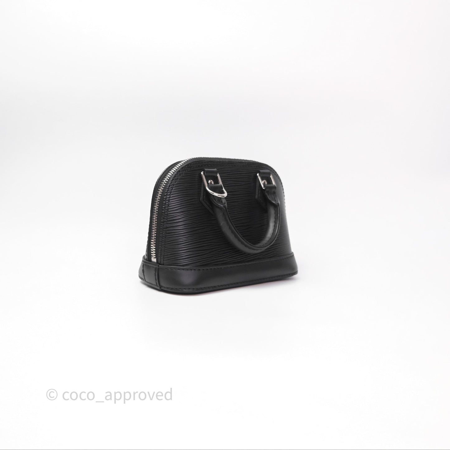 Louis Vuitton Alma Nano Black Silver Hardware