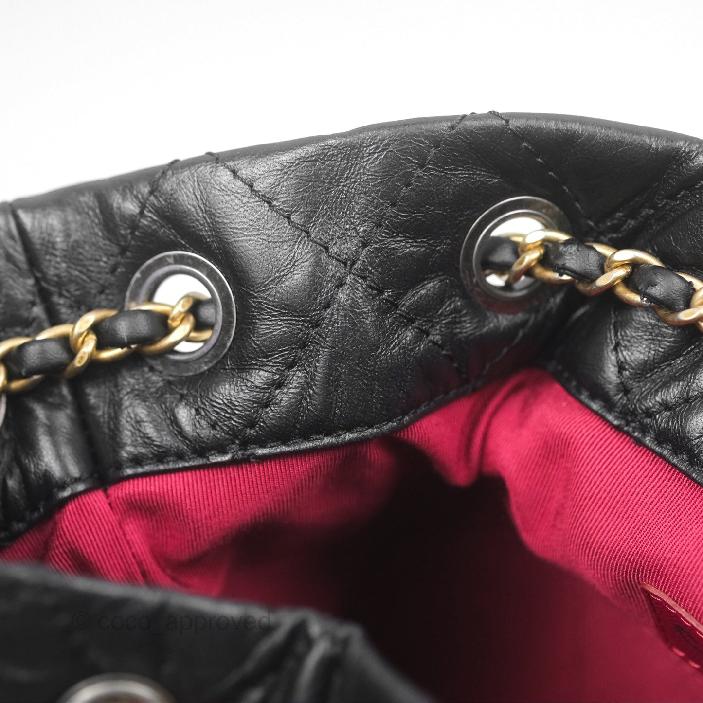 Chanel Small Gabrielle Backpack Black Aged Calfskin