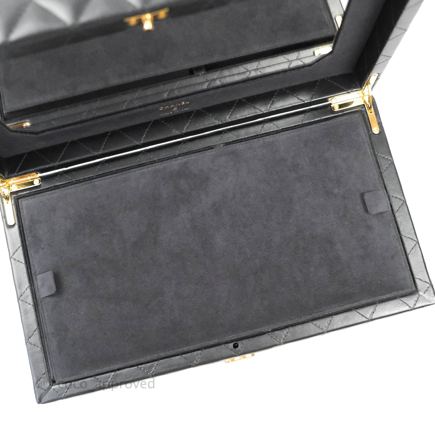 Chanel Jewellery Box Quilted Black Lambskin Gold Hardware