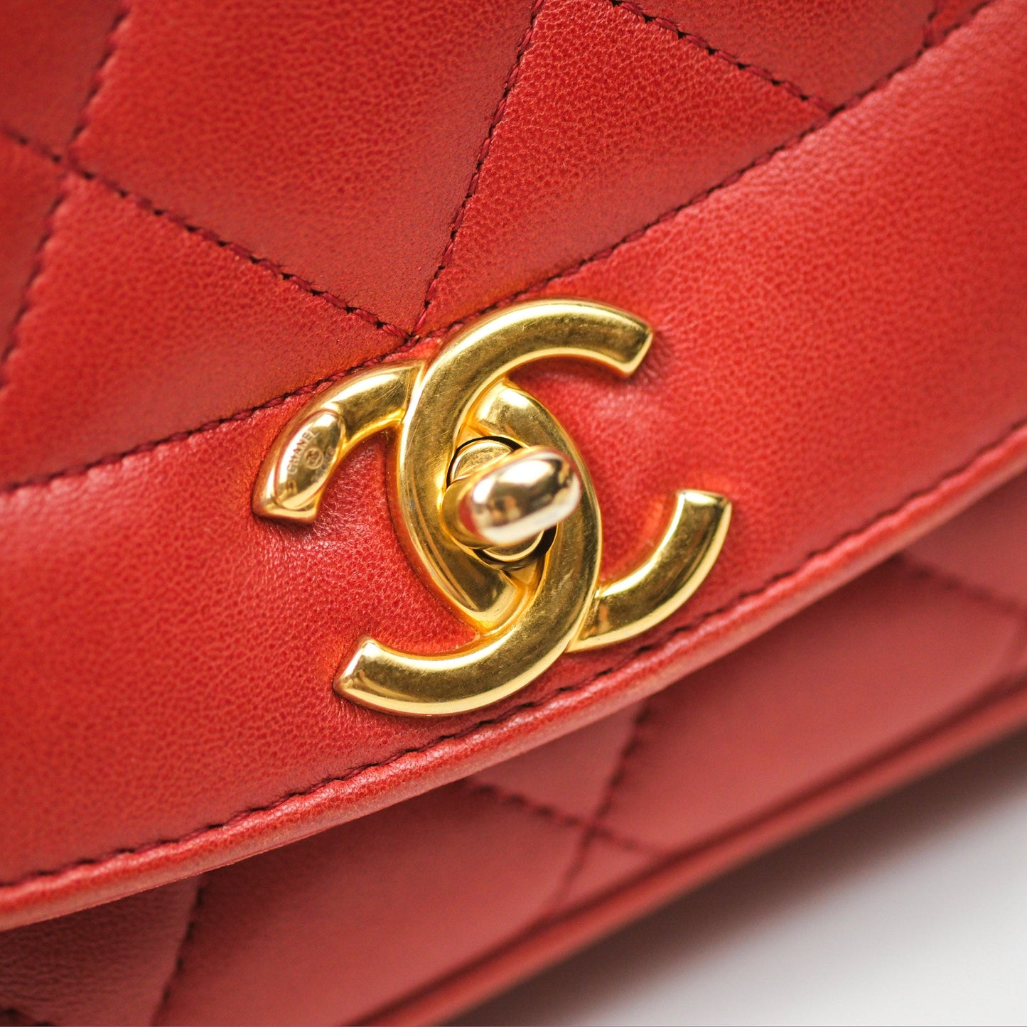 Chanel Diana Reissue Brick Red Gold Hardware