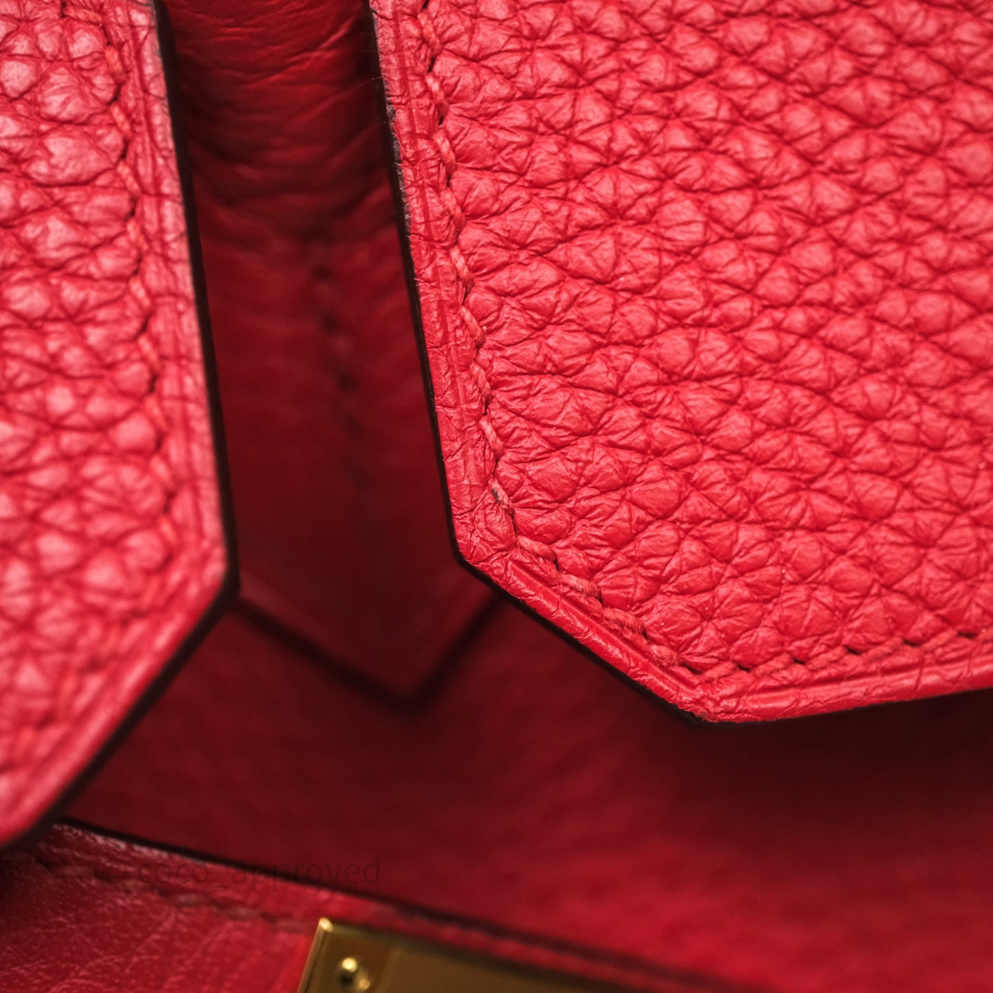 Hermes Birkin 30 Rouge Togo Gold Hardware