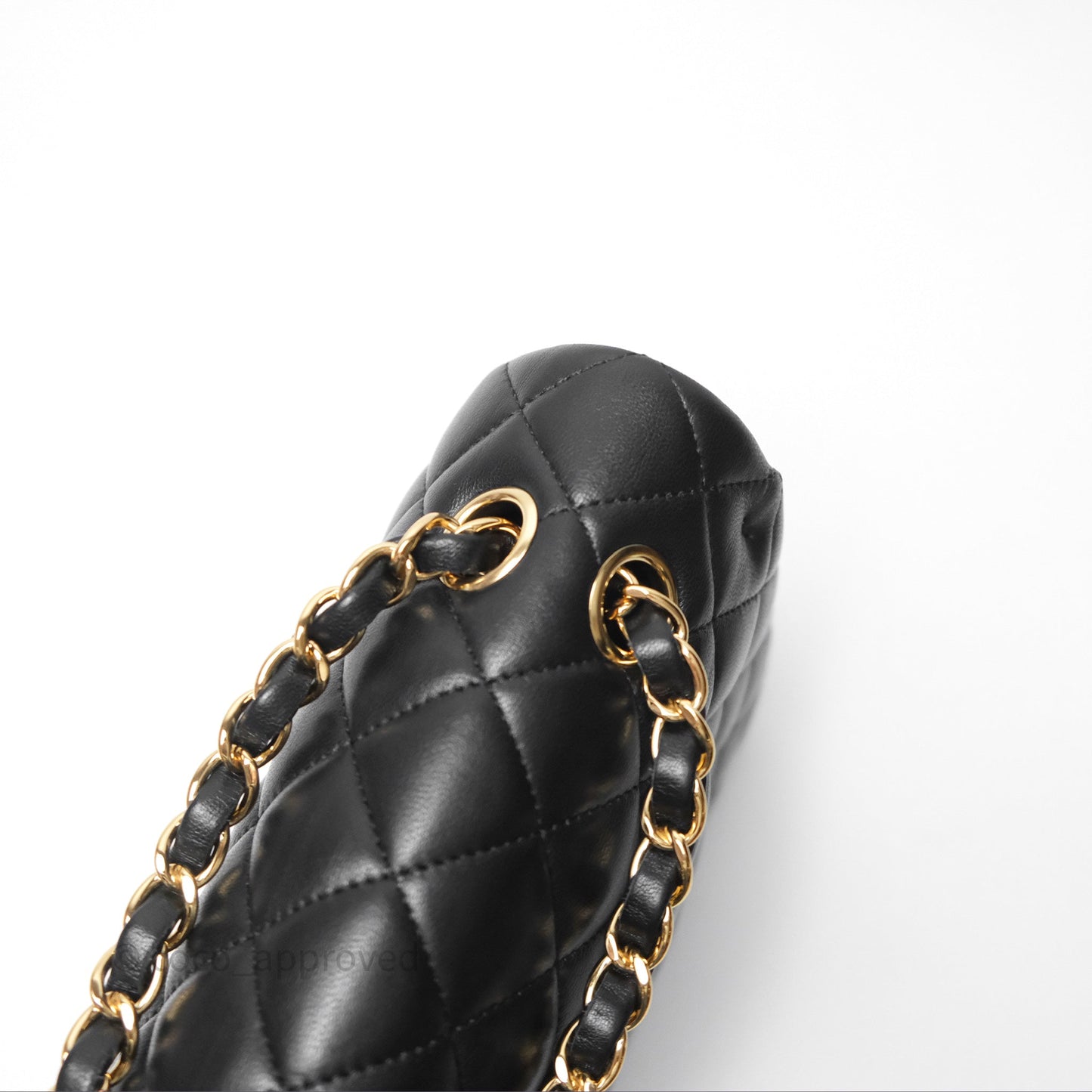 Chanel Classic M/L Medium Flap Quilted Black Lambskin Gold Hardware