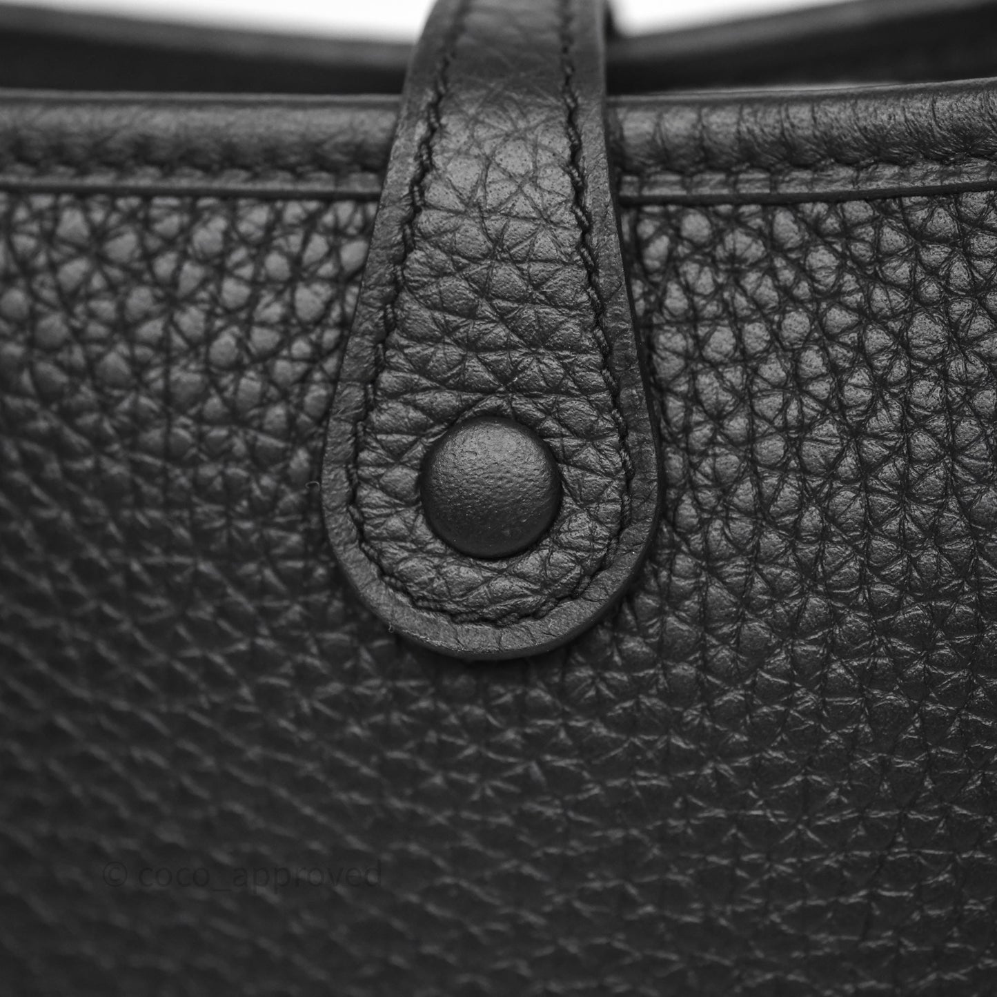 Hermès Mini Evelyne 16 Black Noir 89 Clemence Palladium Hardware