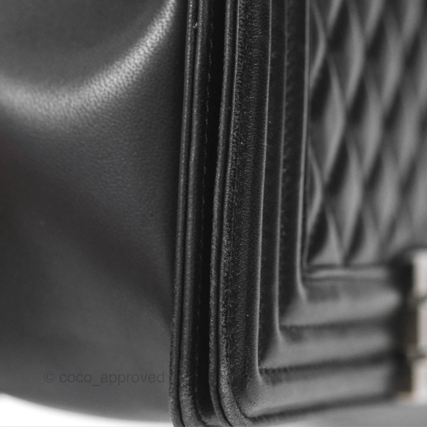 Chanel Quilted Medium Boy Black Lambskin Ruthenium Hardware