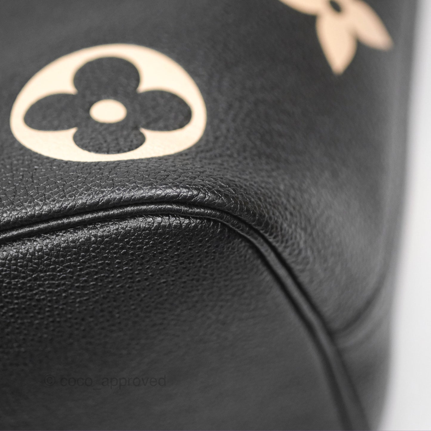 Louis Vuitton Neverfull MM Monogram Black Beige