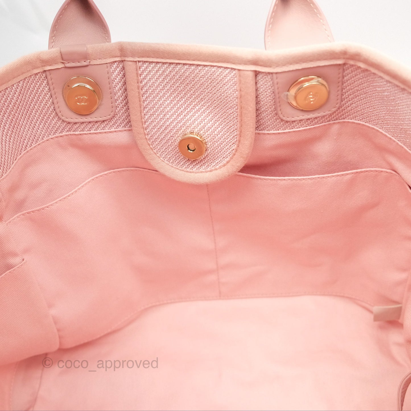 Chanel Large Deauville Pink Canvas 20A
