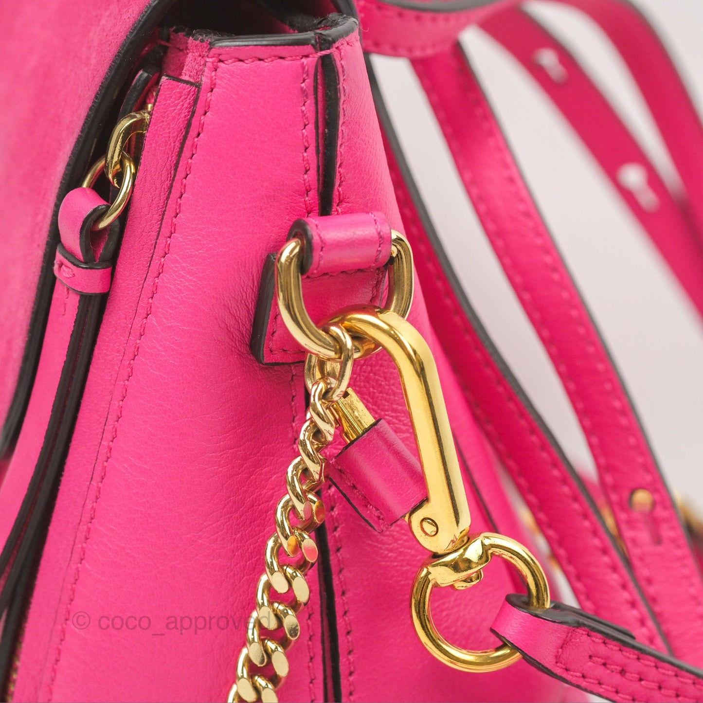 Chloé Mini Faye Backpack Hot Pink